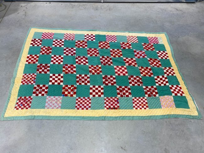 1940S AMAZING SACK PATCHWORK QUILT HANDMADE (1 of 6)