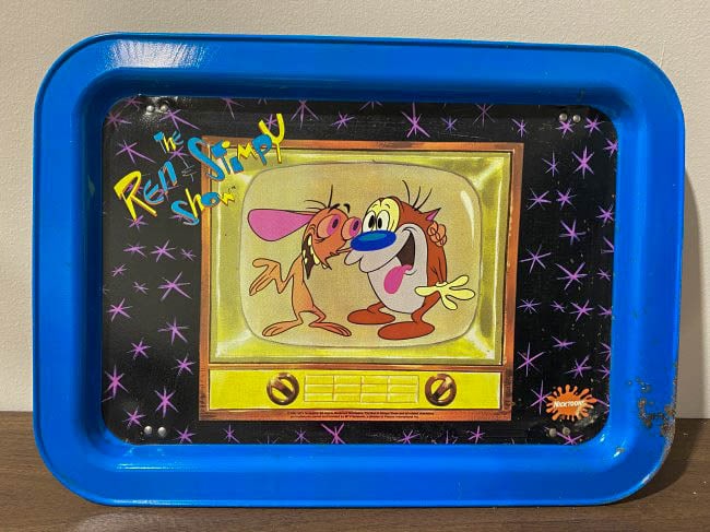 1992 WREN & STIMPY NIKELODEON TV TRAY: 1992 WREN & STIMPY NIKELODEON TV TRAY
