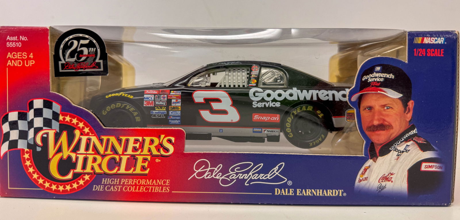 1998 1:24 SCALE DALE EARNHARDT #3 NASCAR CHEVROLET MONTE CARLO (1 of 5)