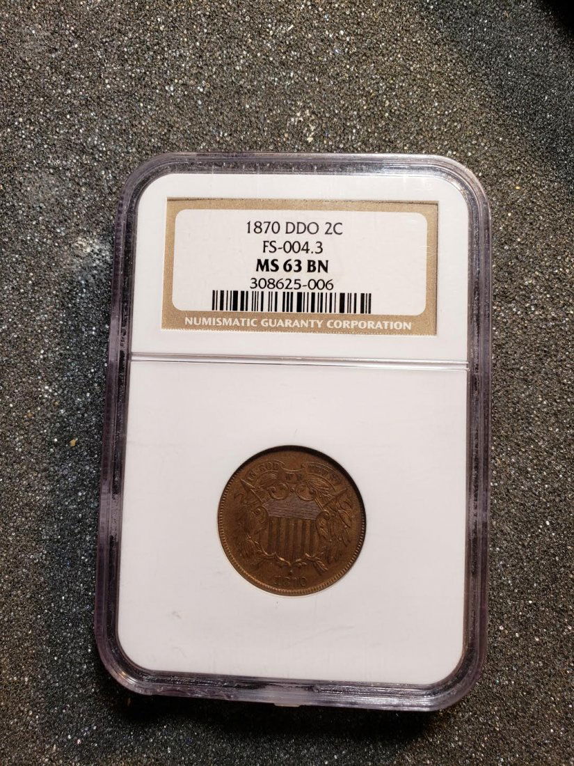 1870 Double Die OBV - 2 cent (1 of 4)
