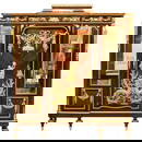 Mahogany and gilded bronze display case. Francois Linke, . France, late 19th century