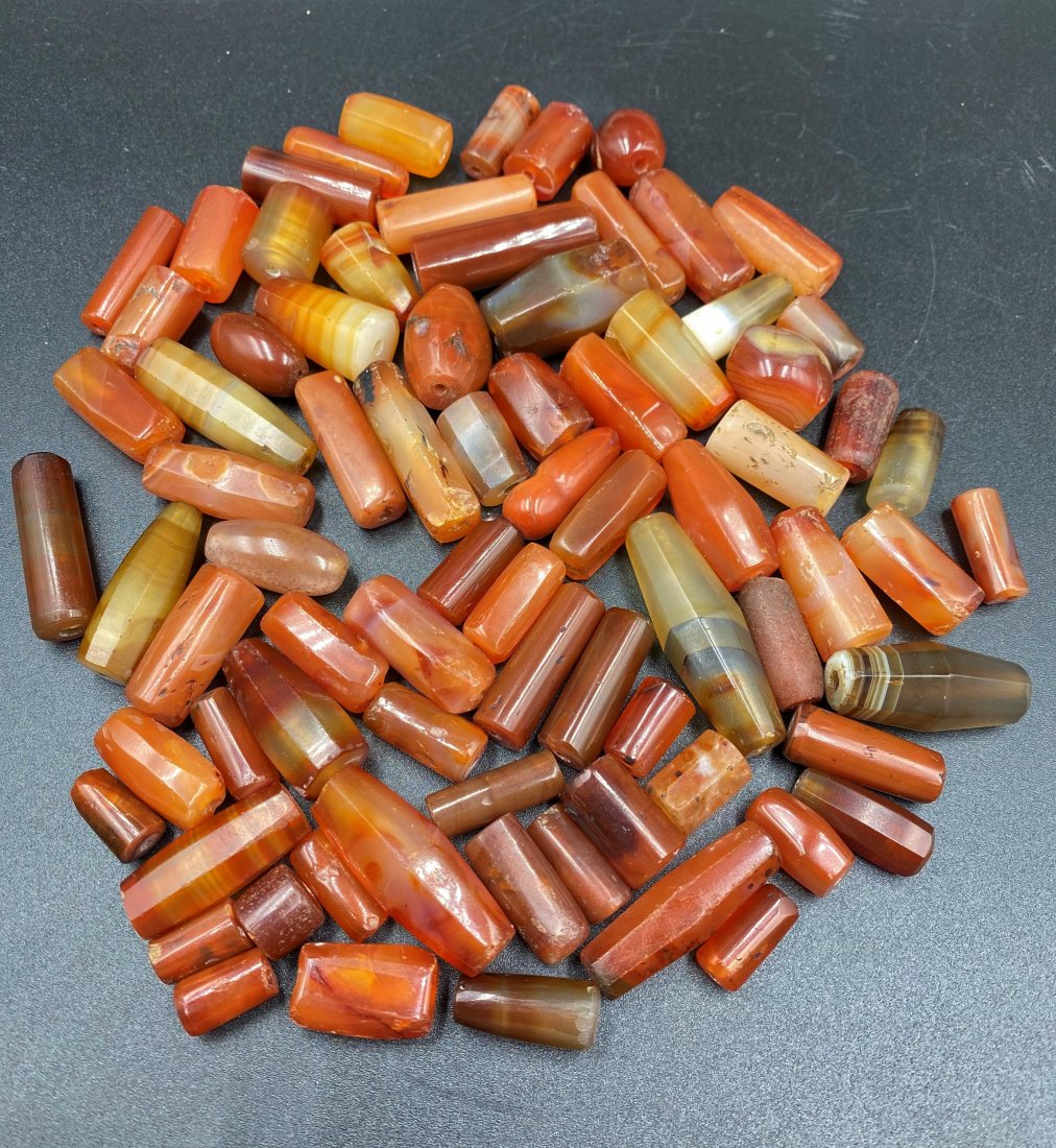 Lot of Antique Banded Faceted Cut Red Carnelian 17 Century Old Antique Beads: The Beautiful Lot of Antique Faceted Cut Red Carnelian Agate Probably From Late 17 Century. We Provide Fast and Free Shipping Service Enjoy.
