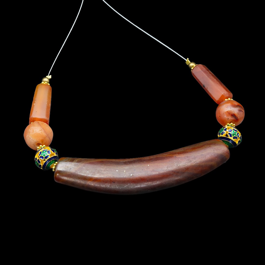 Himalayan Tibetan Red Color Agate Beads Lot: Himalayan Tibetan Red Color Agate Beads Lot.