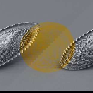 Kushan Empire Dinar Solid Gold Coin [Ø1.4cm, 2gram]: Kushan Empire Dinar Solid Gold Coin [Ø1.4cm, 2gram]