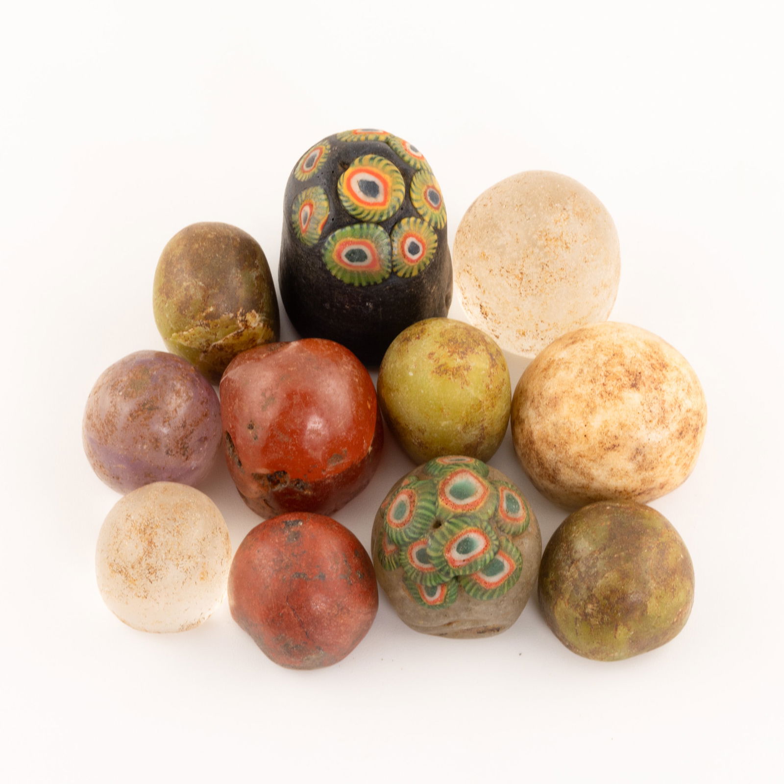 Beautiful Ancient Unique Old Mosaic Gabree Glass, Quartz Carnelian Chess Shatranj Pieces [11 pcs 163: Beautiful Ancient Unique Old Mosaic Gabree Glass, Quartz, Carnelian Chess Shatranj Pieces Lot [11 pcs, 163gram]