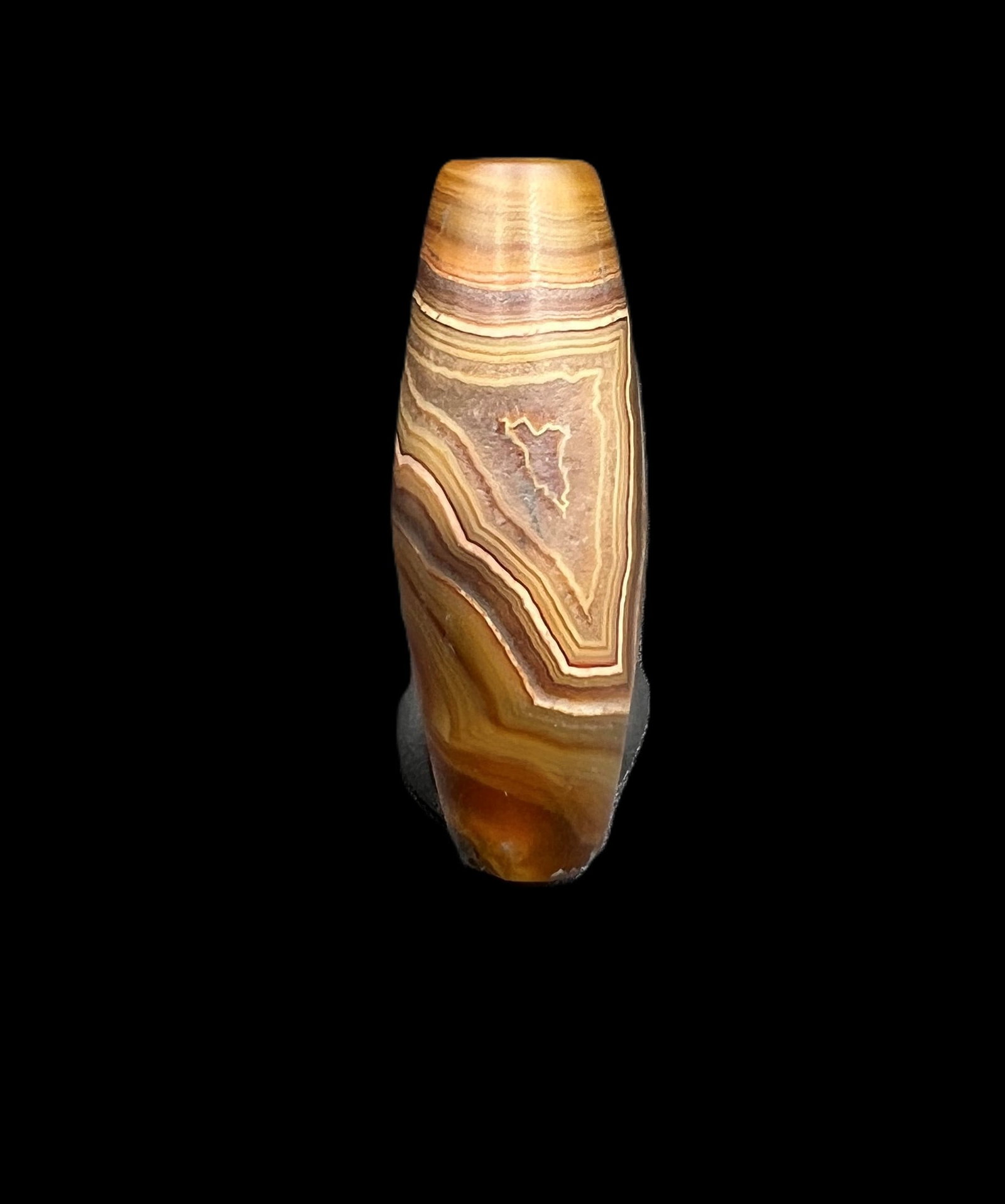 Antique Himalayan Indo Tibet Nepalese Afghani Banded Agate Bead: Nice Natural Banded Agate Bead.Size Details Pictures Are Listed. Condition Of Bead As Shown In The Pictures.