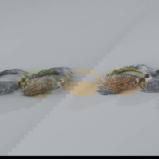 Near Eastern Ancient Bronze Rings (3 pcs) – Size 9–10: Group of three ancient bronze rings from the Near East, dating to circa 1st–2nd millennium BCE. Ring sizes range from 9 to 10; total weight: 18 grams.