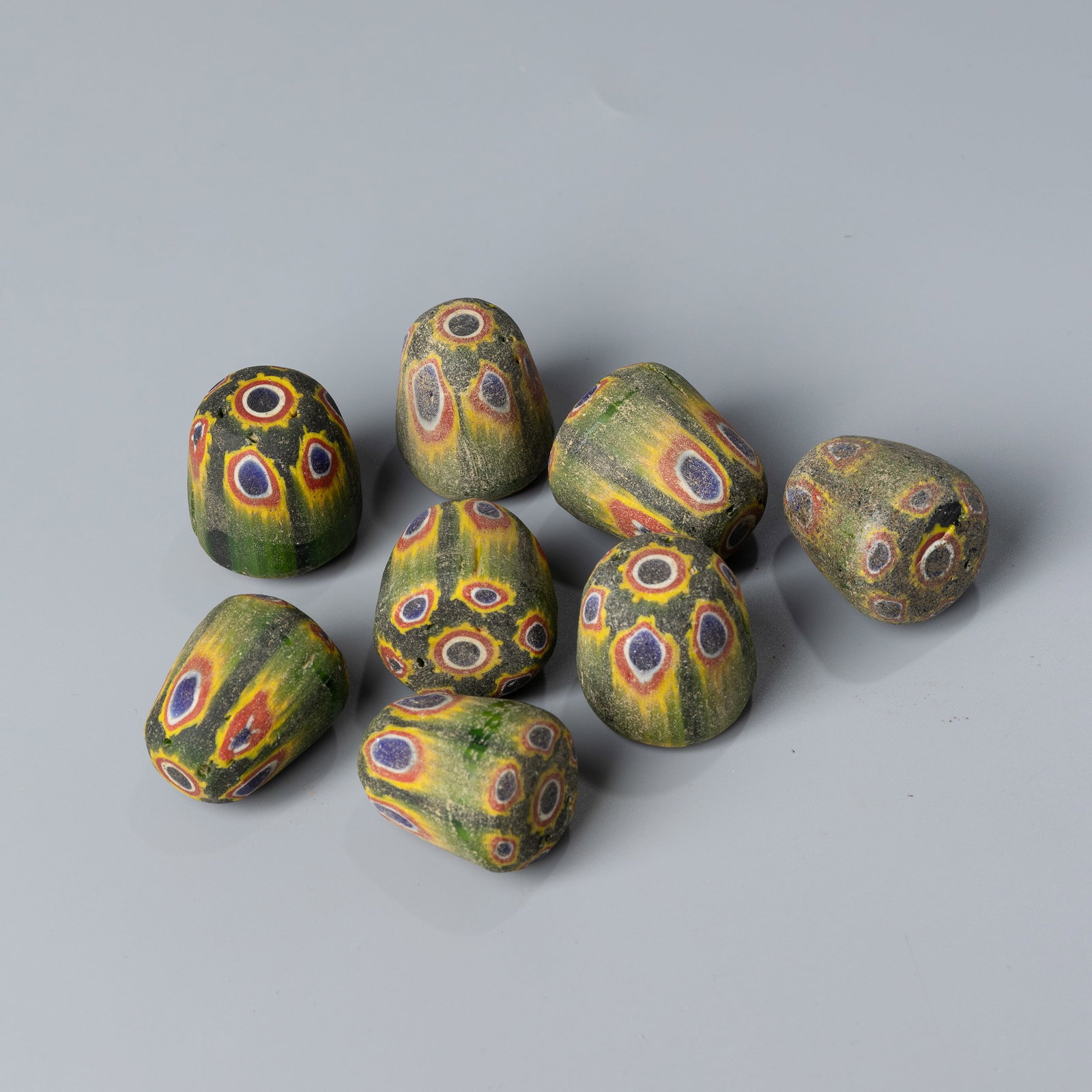 Beautiful Ancient Unique Old Mosaic Gabree Glass Chess Shatranj Pieces: Beautiful Ancient Unique Old Mosaic Gabree Glass Chess Shatranj Pieces Total Weight :263gram
