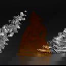 Qing Dynasty Tibetan Buddhism Gilt Yellow Jambhala Wealth God Buddha Sculpture