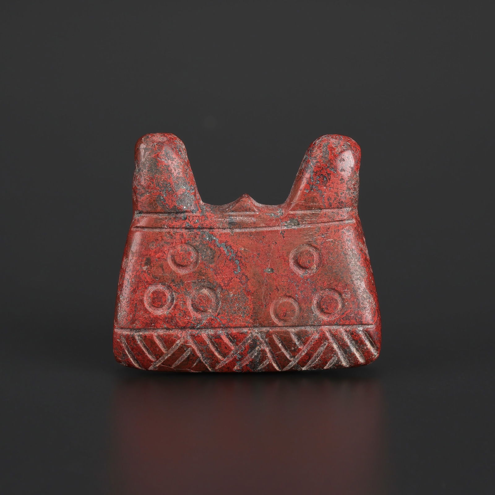 Ancient Bactrian Jasper Bead Pendant: Ancient Bactrian Jasper Bead Pendant Size Detail:4.1 x 3.7cm Weight: 30gram