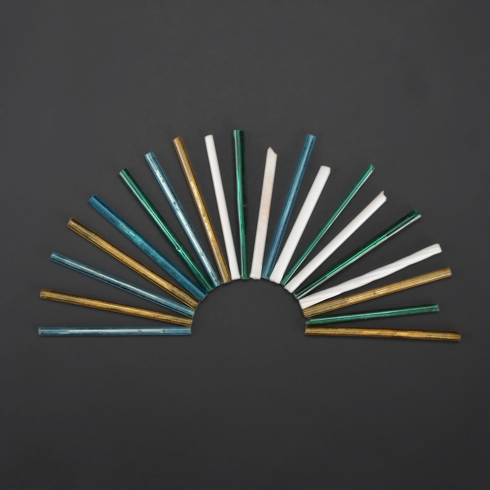 Group of Ancient Glass Tube Cylindrical Beads: Group of Ancient Glass Tube Cylindrical Beads Total Weight: 47gram