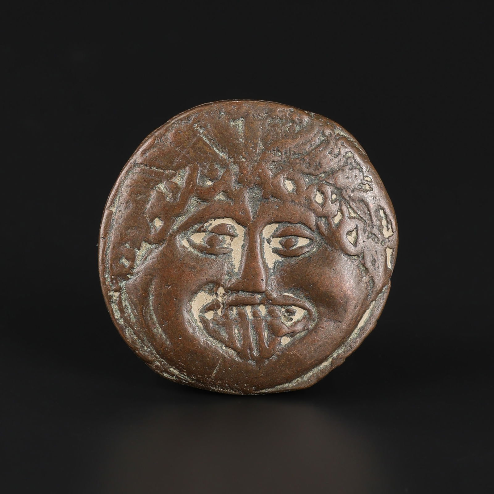 Ancient Indo Greek Bronze Coin (1 of 5)