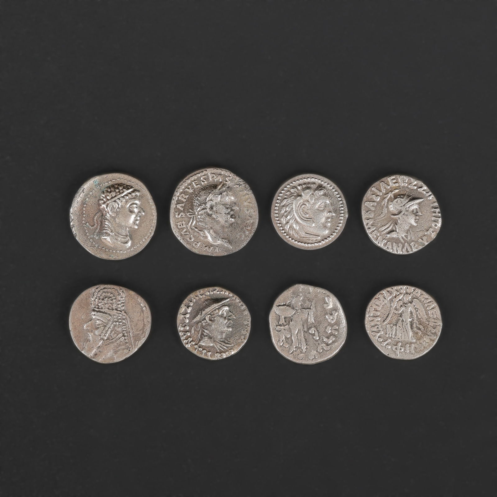 Lot of Ancient Indo Greek Roman Sasanian Silver Coins: Lot of Ancient Indo Greek Roman Sasanian Silver Coins Total Weight: 16gram