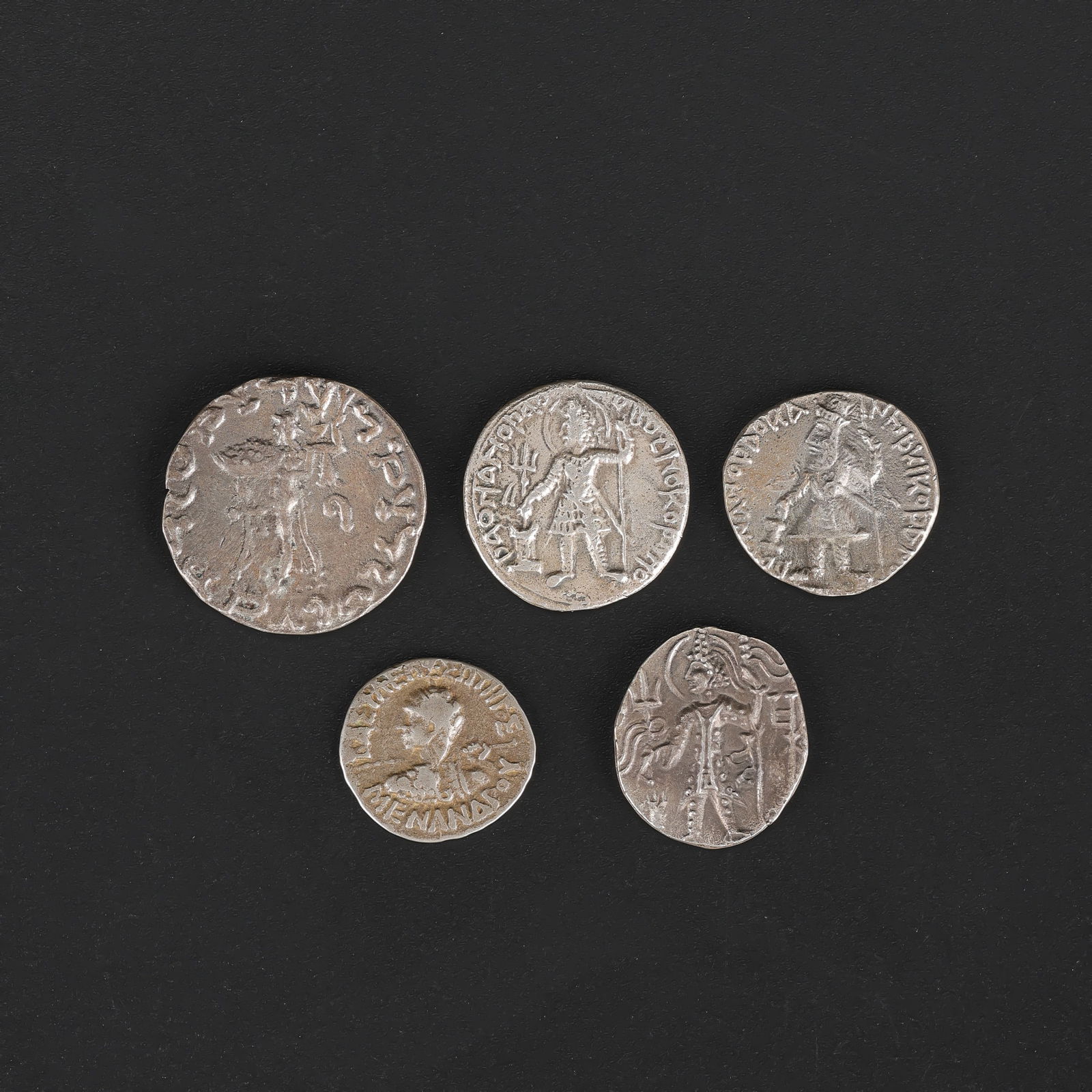 Indo Greek Roman Solid Silver Coins (1 of 4)