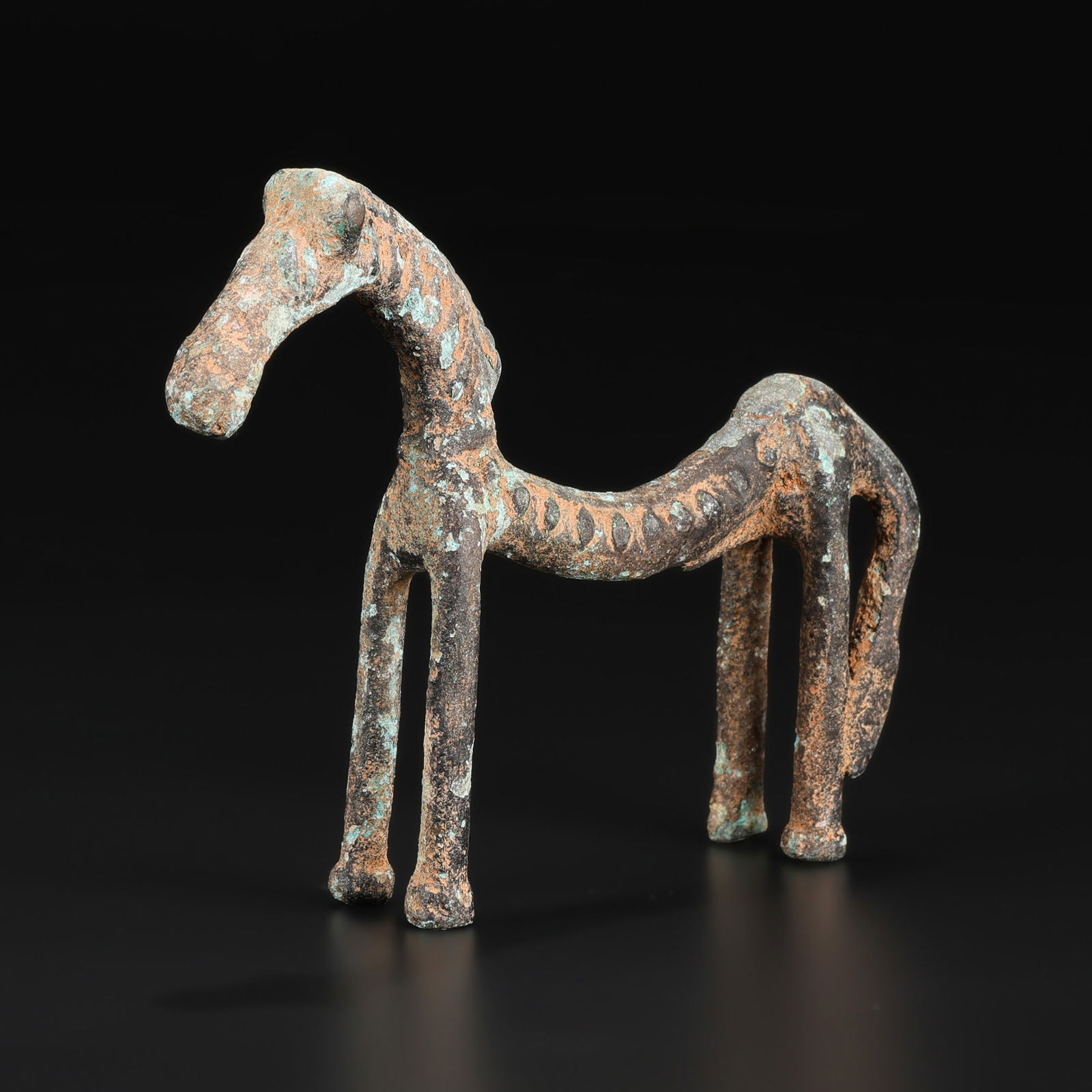 Ancient Near Eastern Greek Bronze Stylized Horse Figurine (1 of 5)