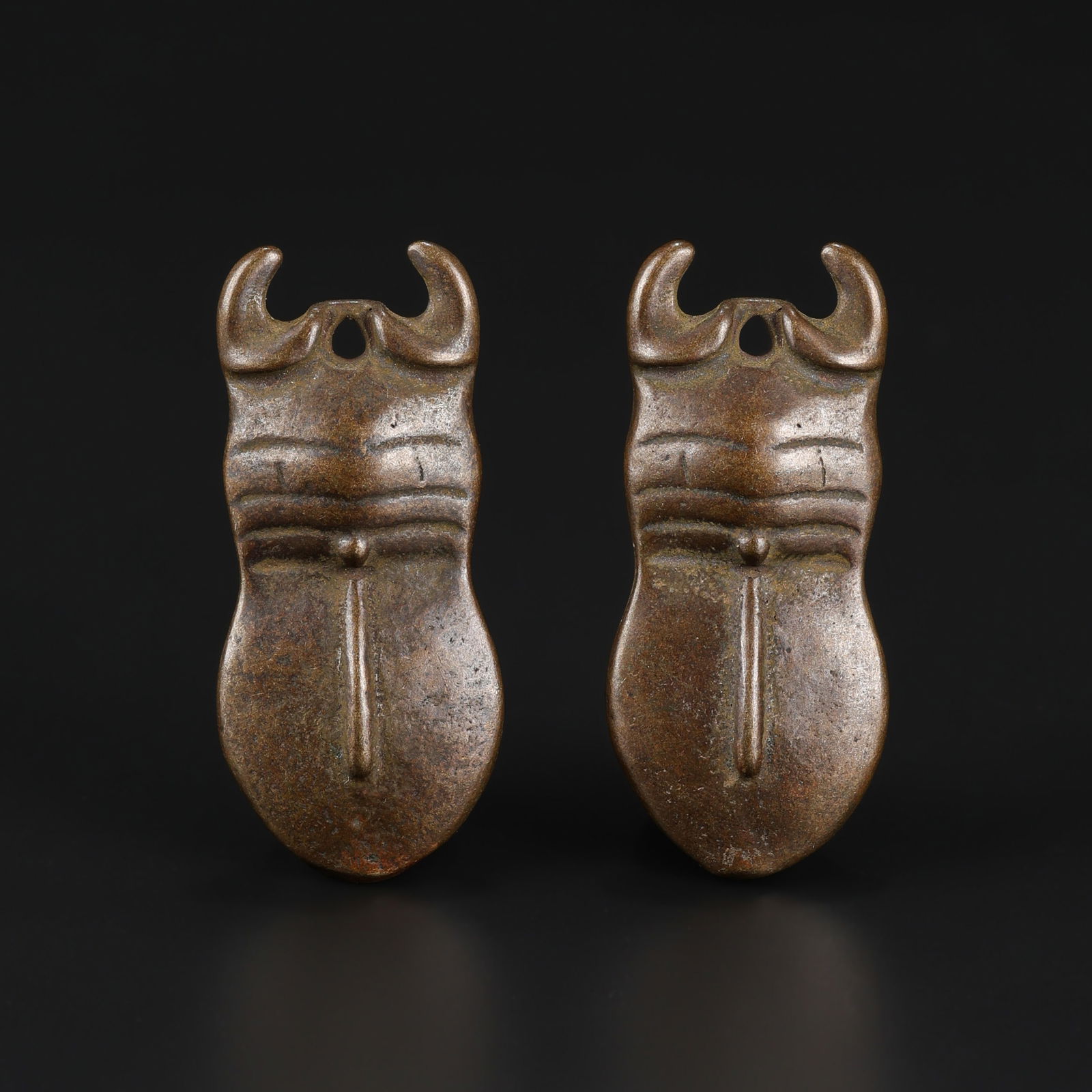 Pair of Ancient Bronze Zoomorphic Amulets (1 of 4)
