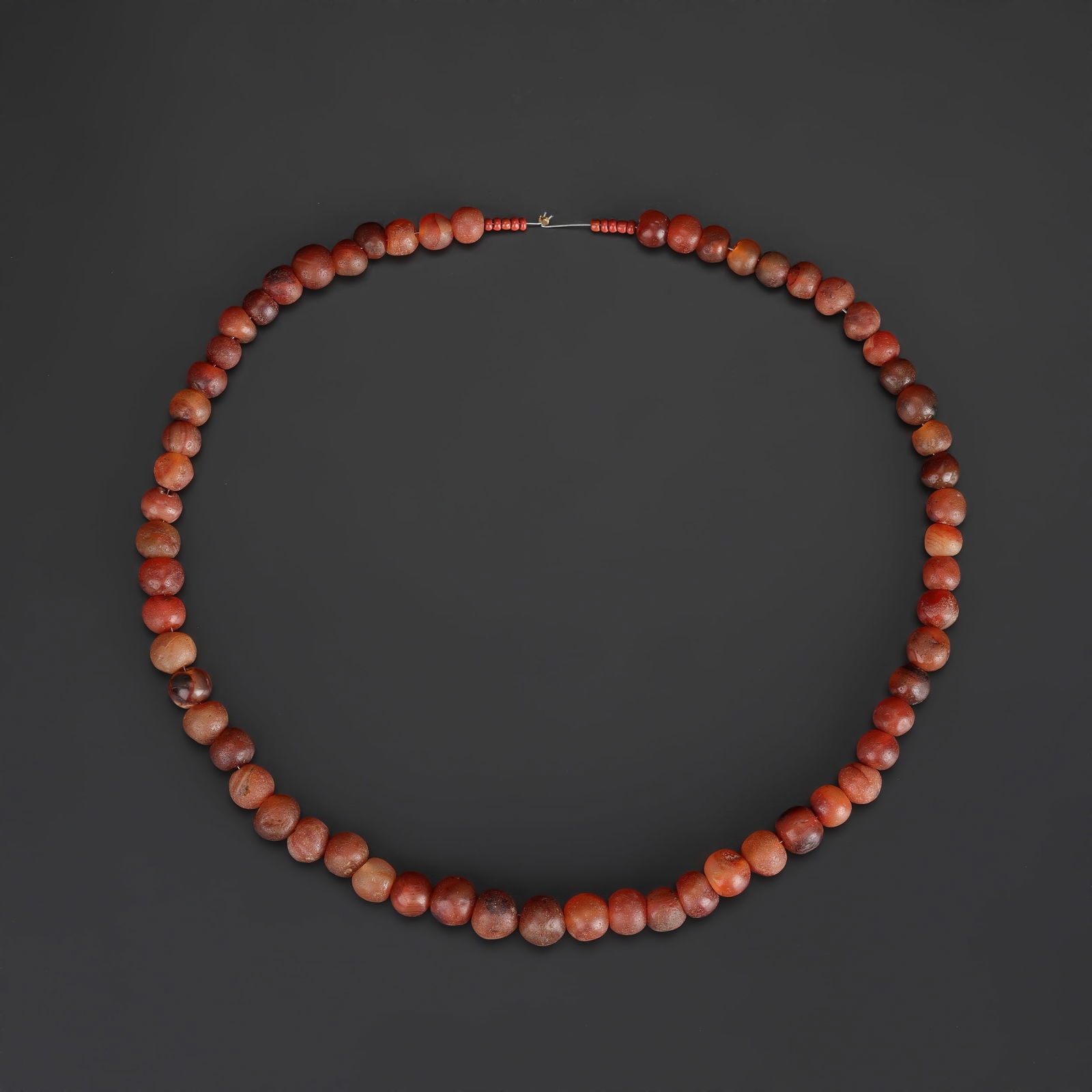 Ancient Roman Carnelain Old Beads Necklace: Ancient Roman Carnelain Old Beads Necklace Length: 23in Total Weight: 94gram