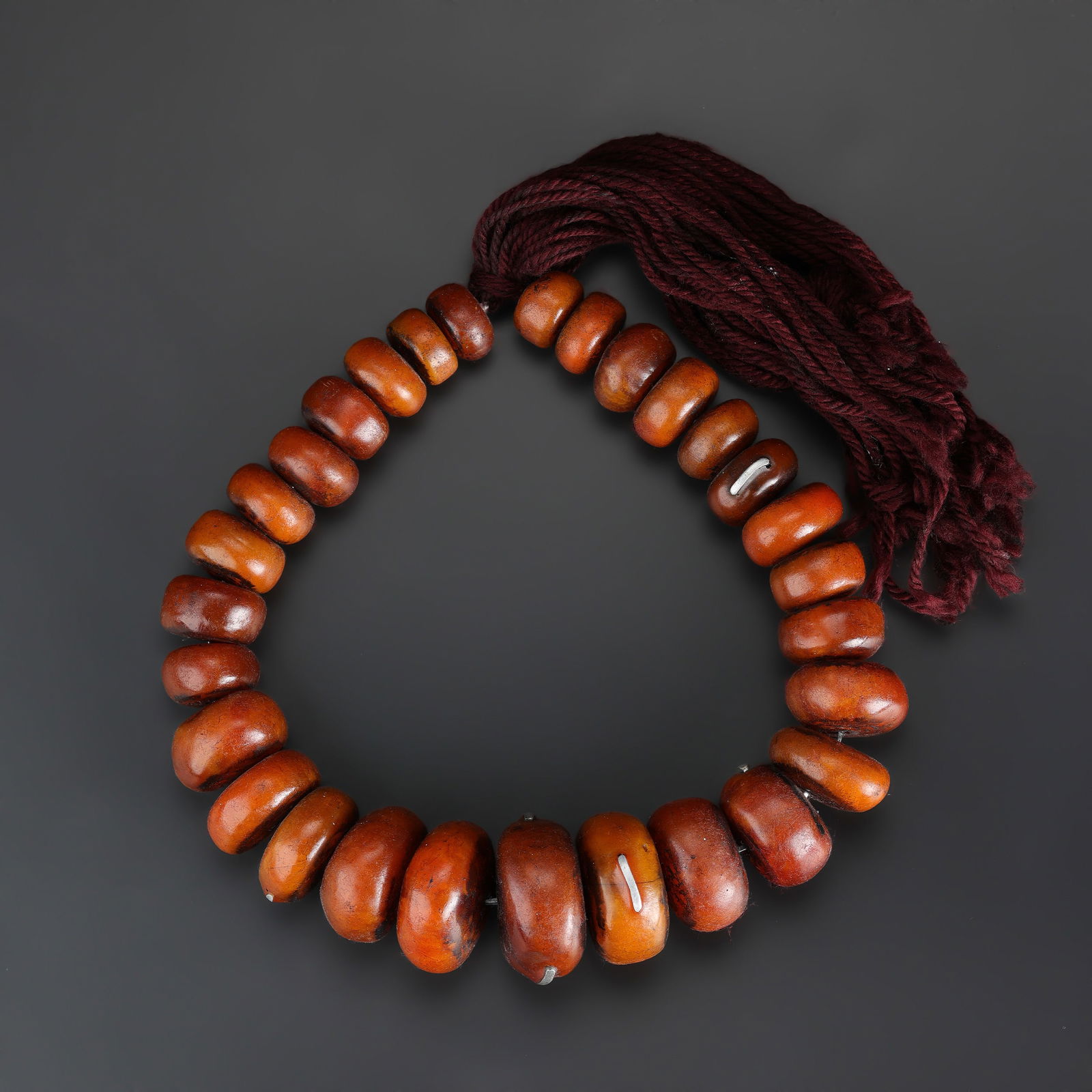 Strand of Moroccan Resin Amber Beads: Strand of Moroccan Resin Amber Beads Length:34in Total Weight: 1kg