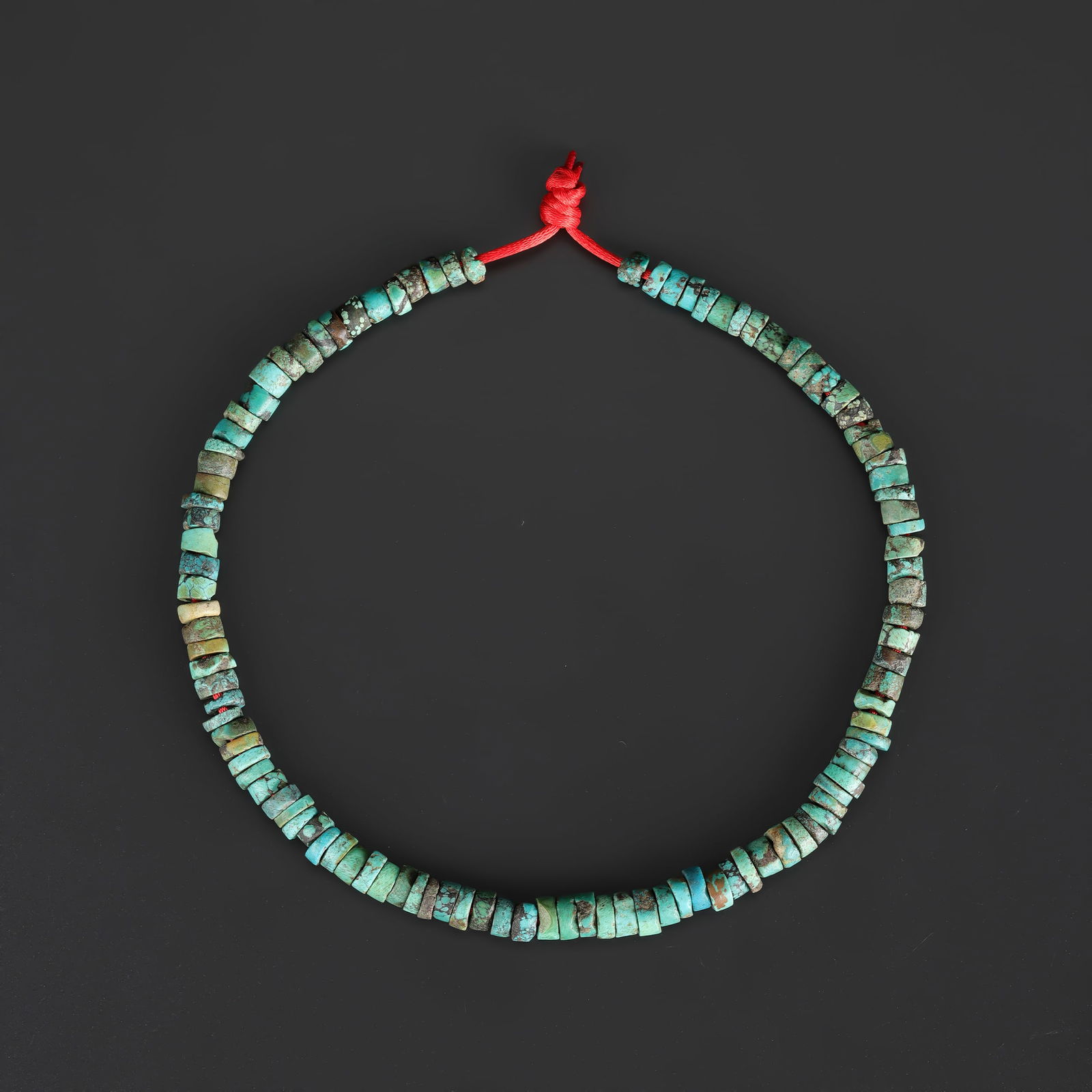 Antique Natural Turquoise Heishi Beads Necklace: Antique Natural Turquoise Heishi Beads Necklace Length: 14in Total Weight: 27gram