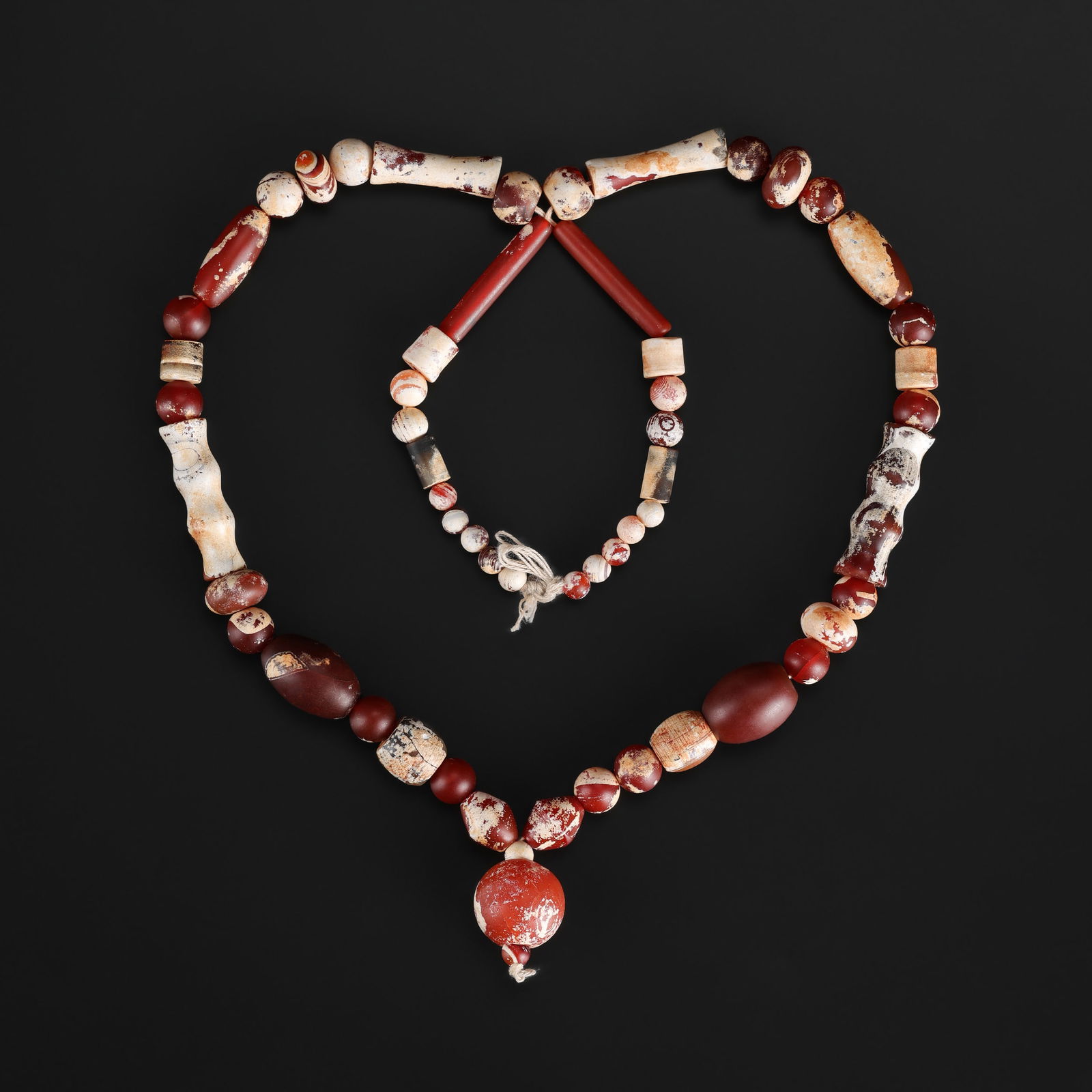 Tang Dynasty Carnelian Bead Necklace: Tang Dynasty Carnelian Bead Necklace Length:30in Total Weight: 117gram