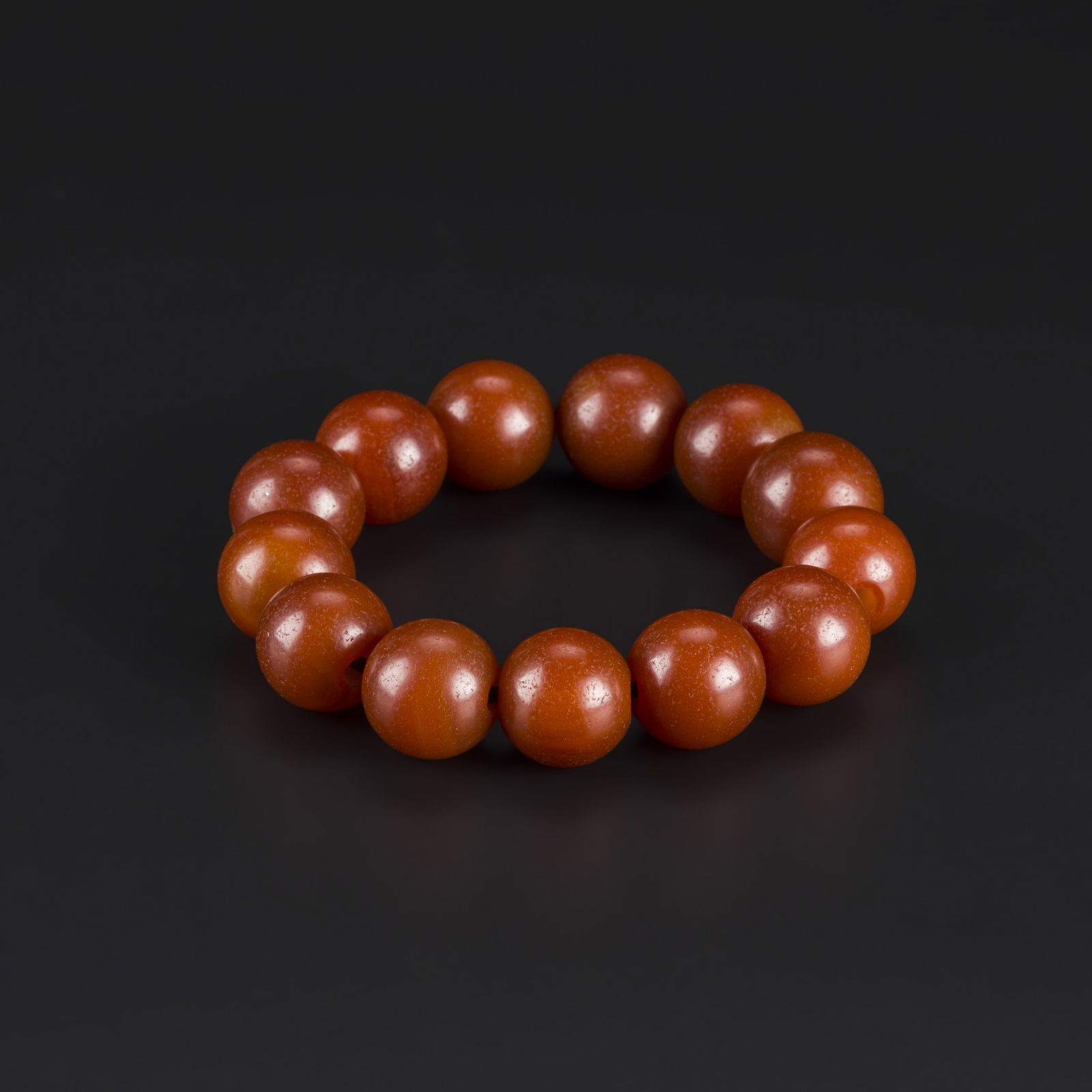 Lot of 13 Old Carnelian Beads: Lot of 13 Old Carnelian Beads. Total Weight: 133gram