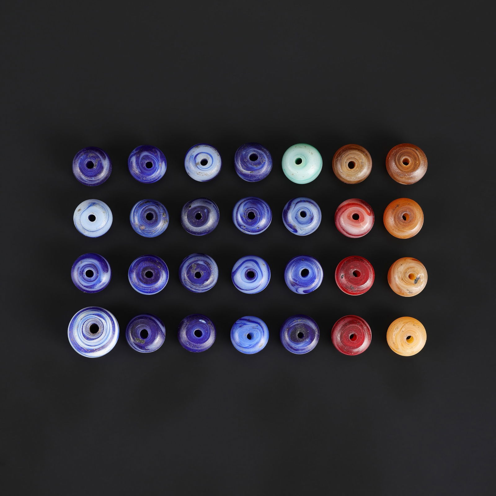 Collection of Antique Safavid Style Glass Beads: Collection of Antique Safavid Style Glass Beads Total Weight: 114gram