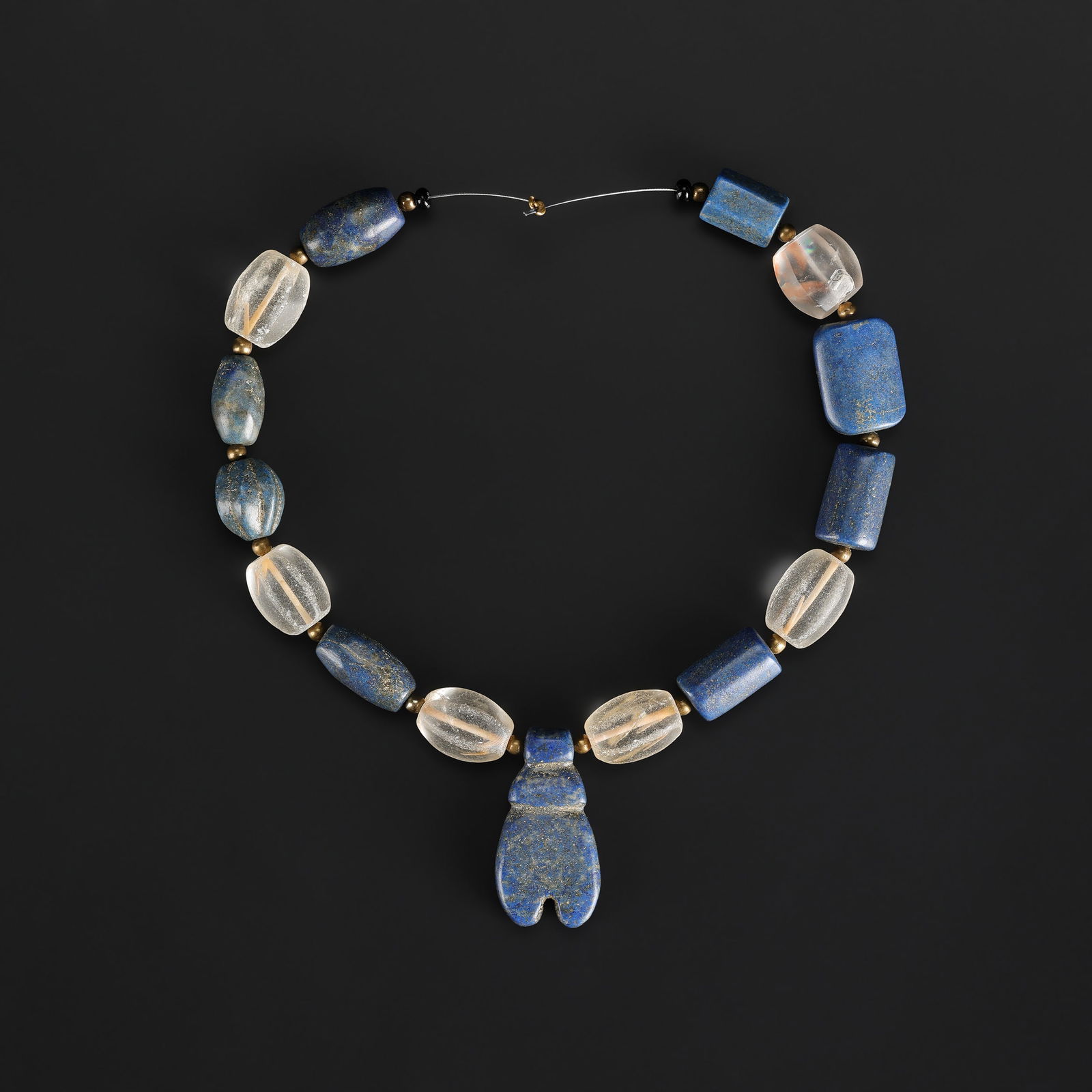 Collection of Lapis Lazuli and Quartz Beads: Collection of Lapis Lazuli and Quartz Beads Total Weight: 88gram