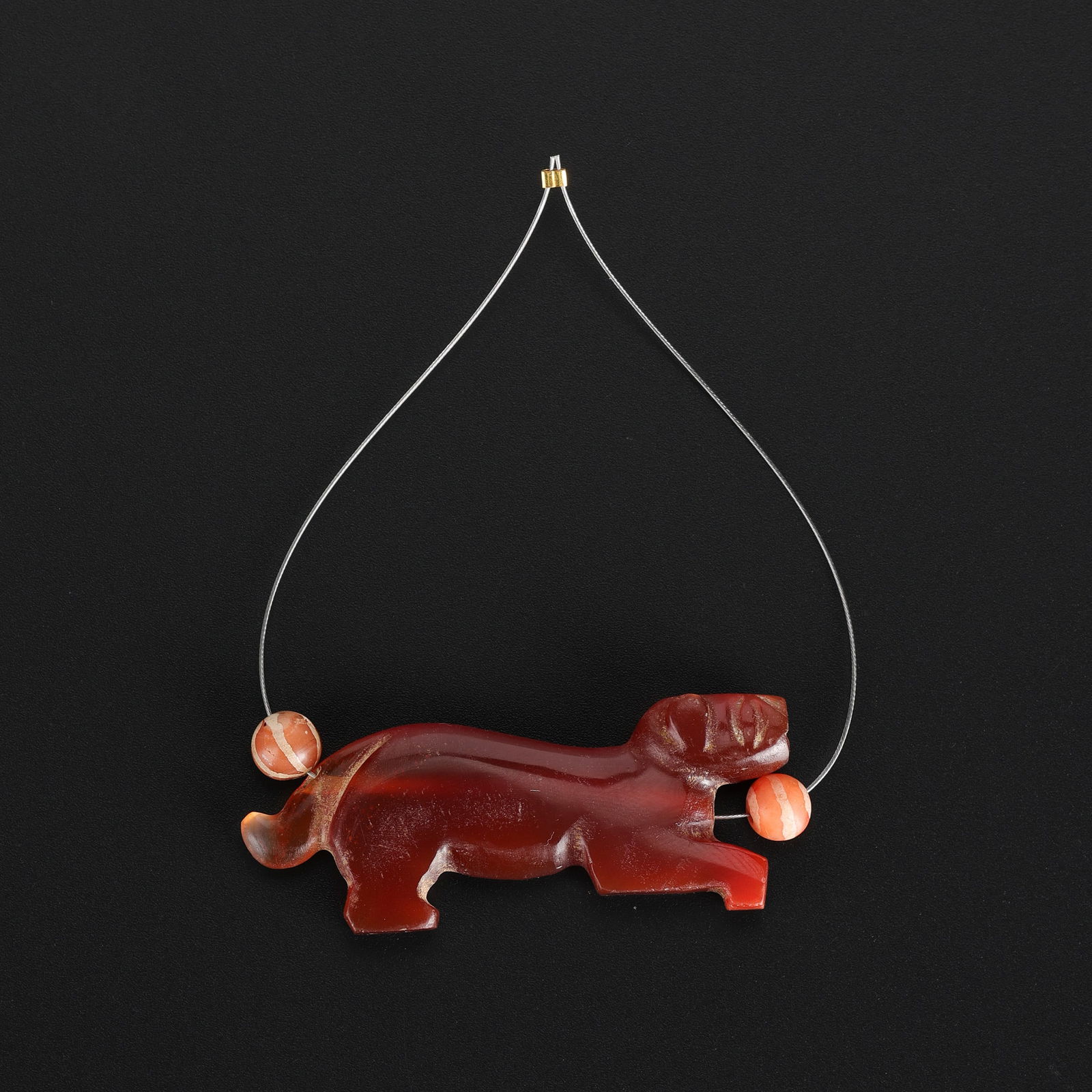 Ancient Pyu Agate Tiger Talisman Amulet: Ancient Pyu Agate Tiger Talisman Amulet Total Weight: 22gram