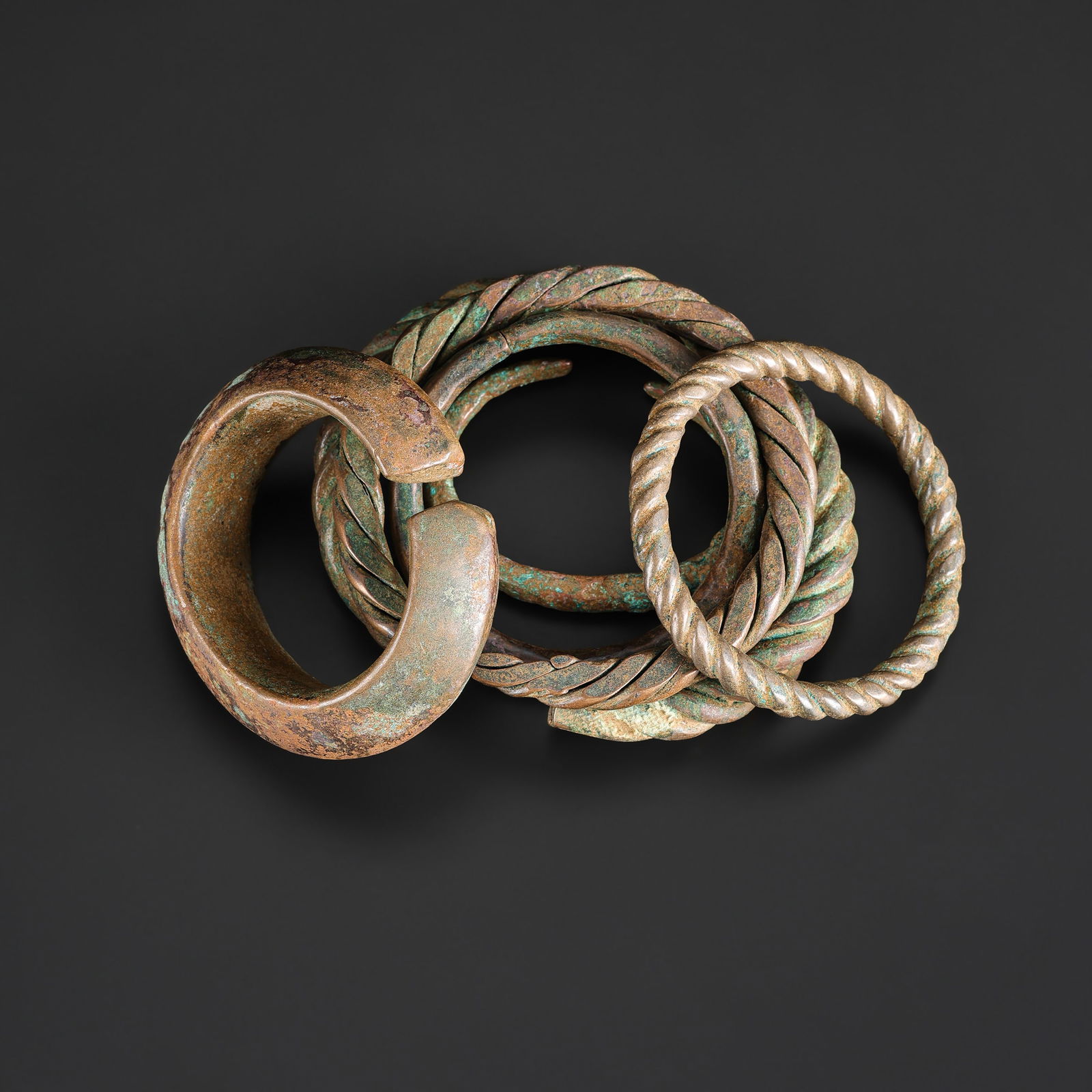 Antique Iron Age Bronze Bracelets Bangles Lot: Antique Iron Age Bronze Bracelets Bangles Lot Total Weight: 984gram