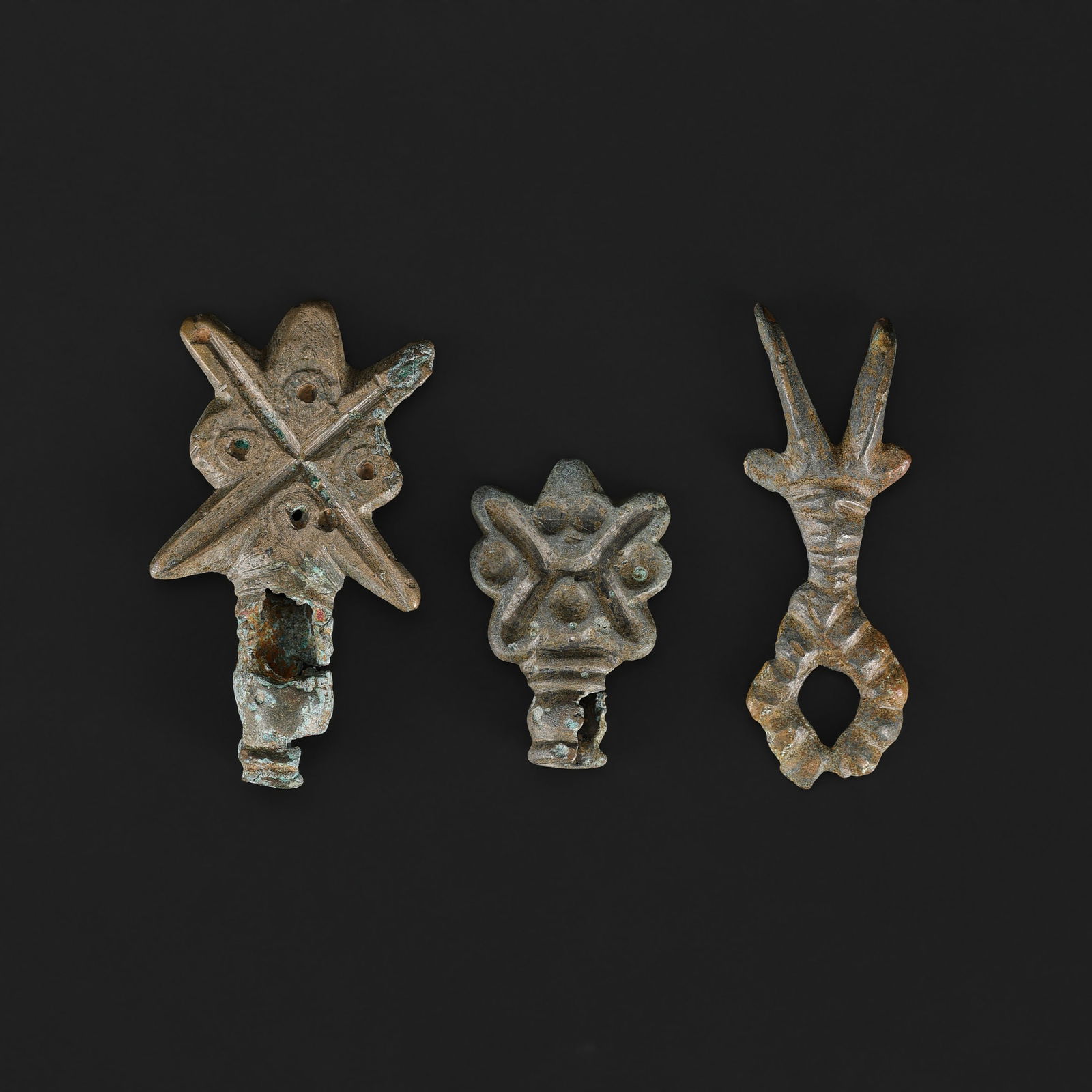 Ancient Roman Near Eastern Collectible Luristan Bronze Ornaments: Ancient Roman Near Eastern Collectible Luristan Bronze Ornaments Total Weight: 30gram