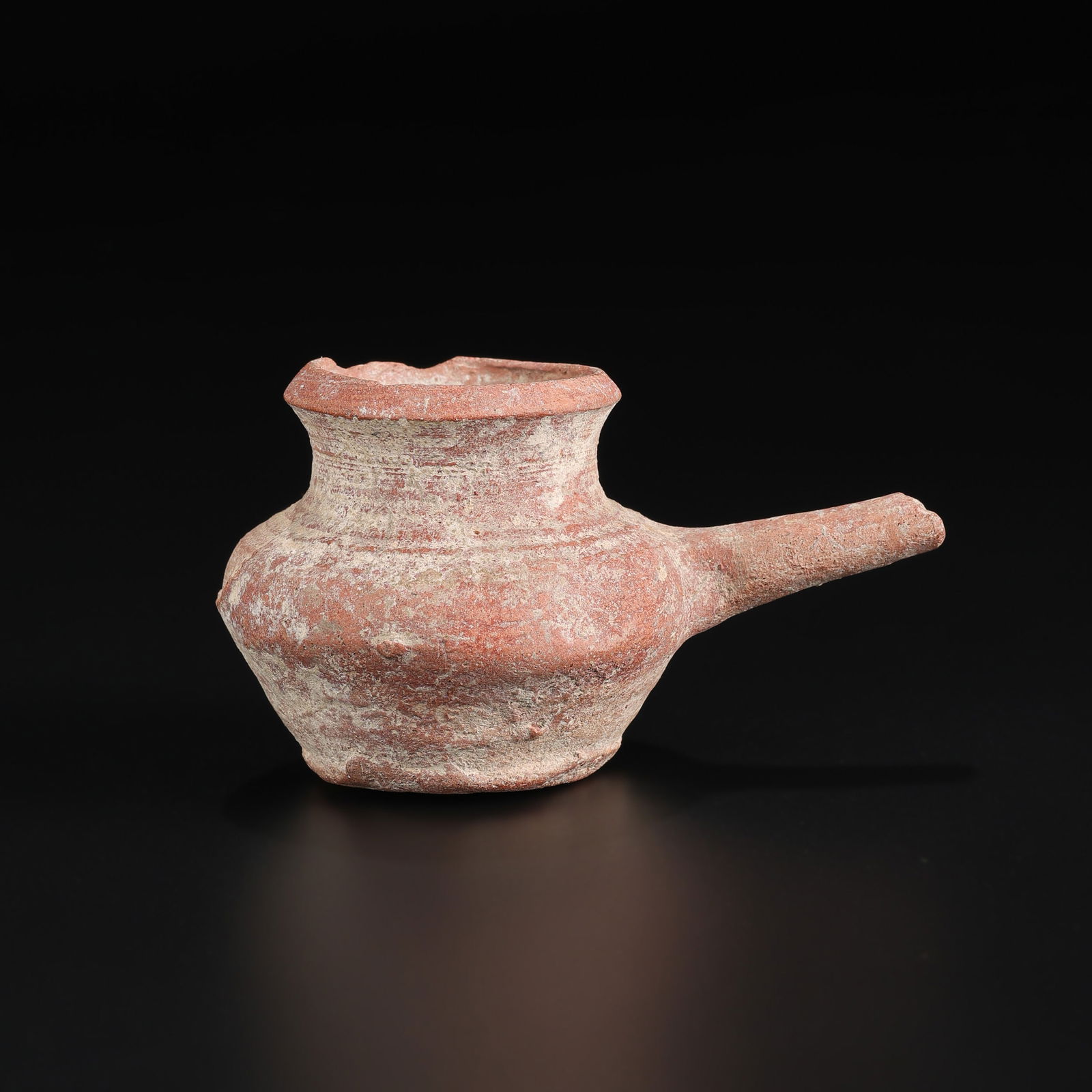 Ancient Earthenware Feeding Bottle Vessel: Ancient Earthenware Feeding Bottle Size Detail: 9.2 x 5.2cm Weight: 74gram