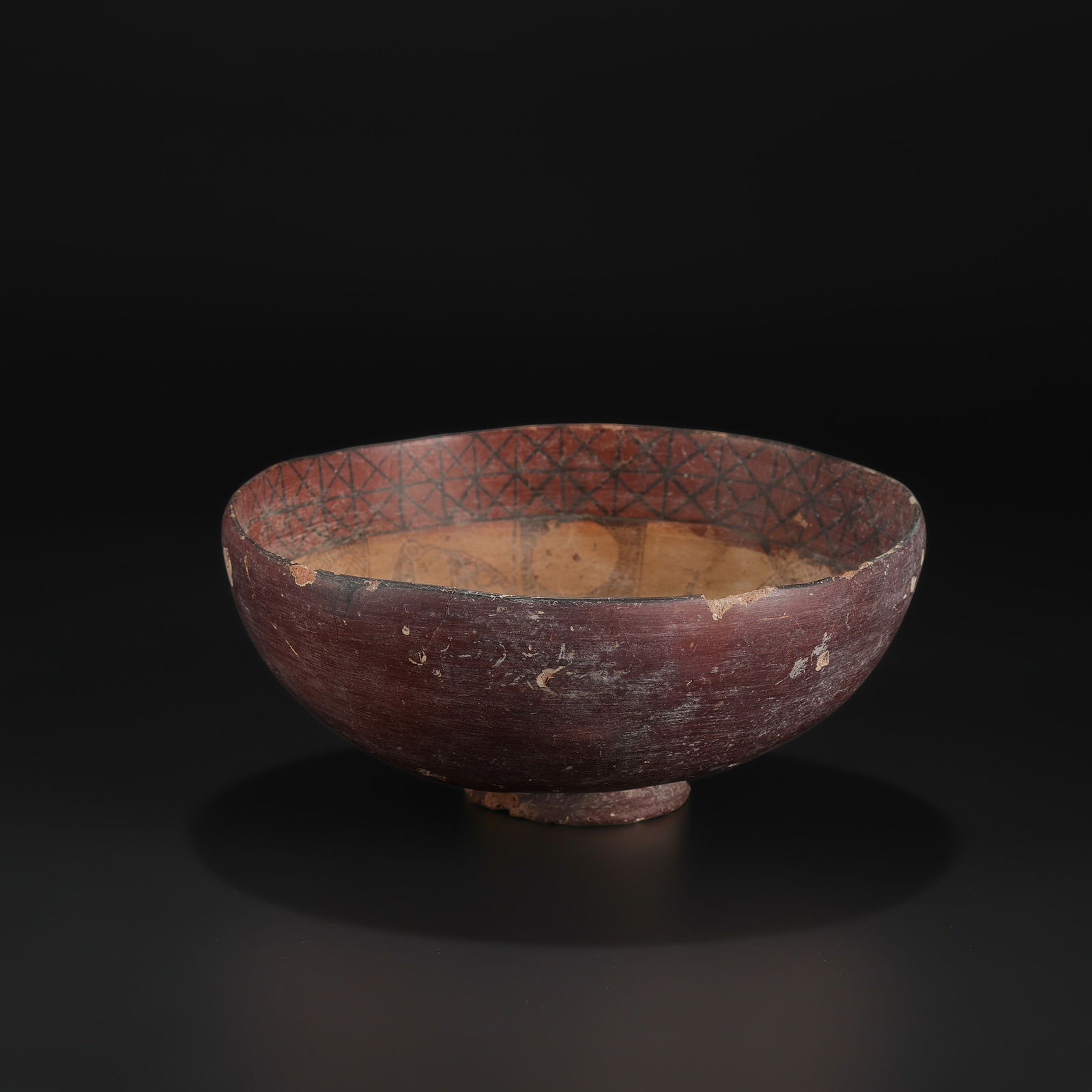 Ancient Bactrian Pottery Pedestal Bowl: Ancient Bactrian Pottery Pedestal Bowl Size Detail: 19.5 x 8cm Weight: 592gram