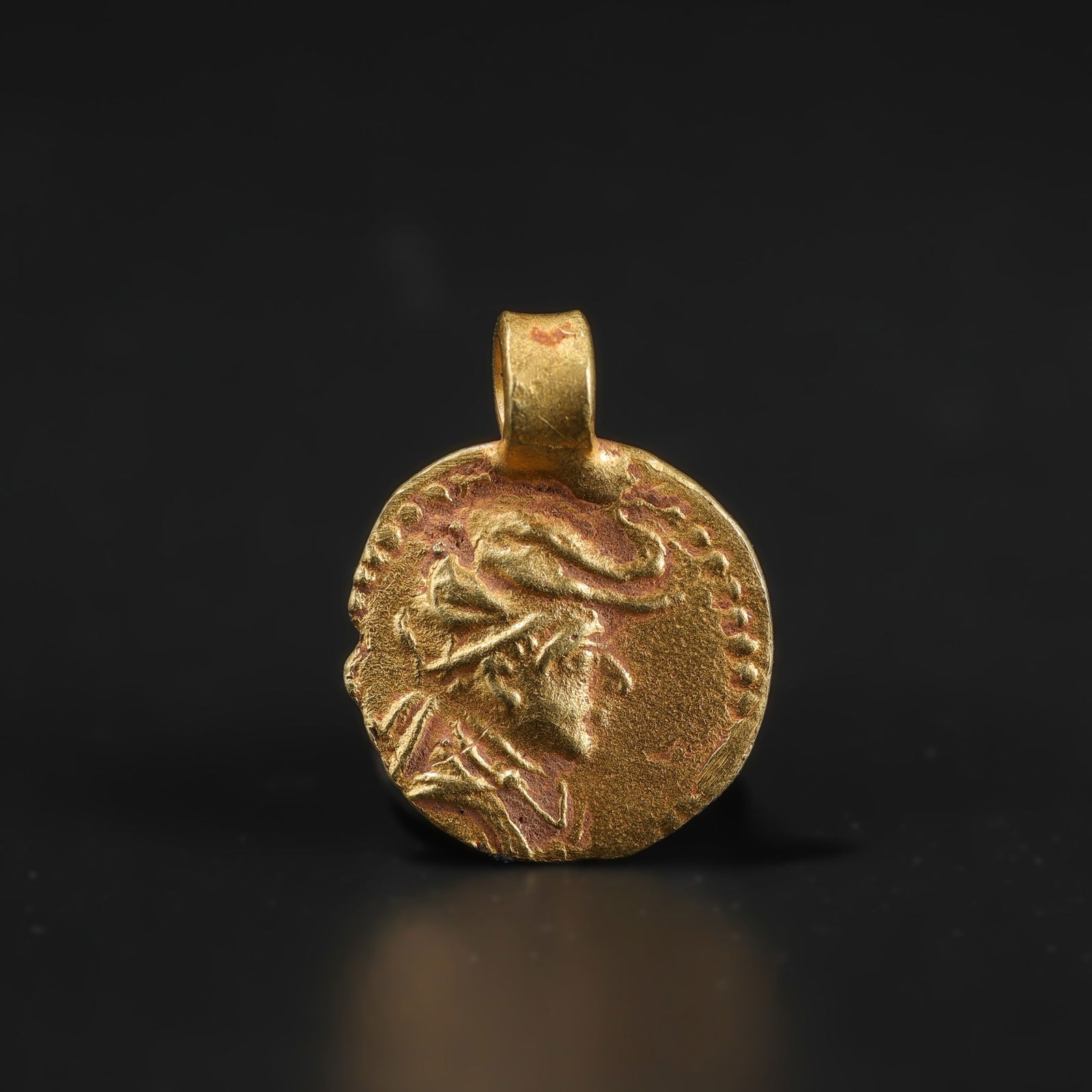 Old Ancient Gold Coin Jewelry Pendant 17K (1 of 5)
