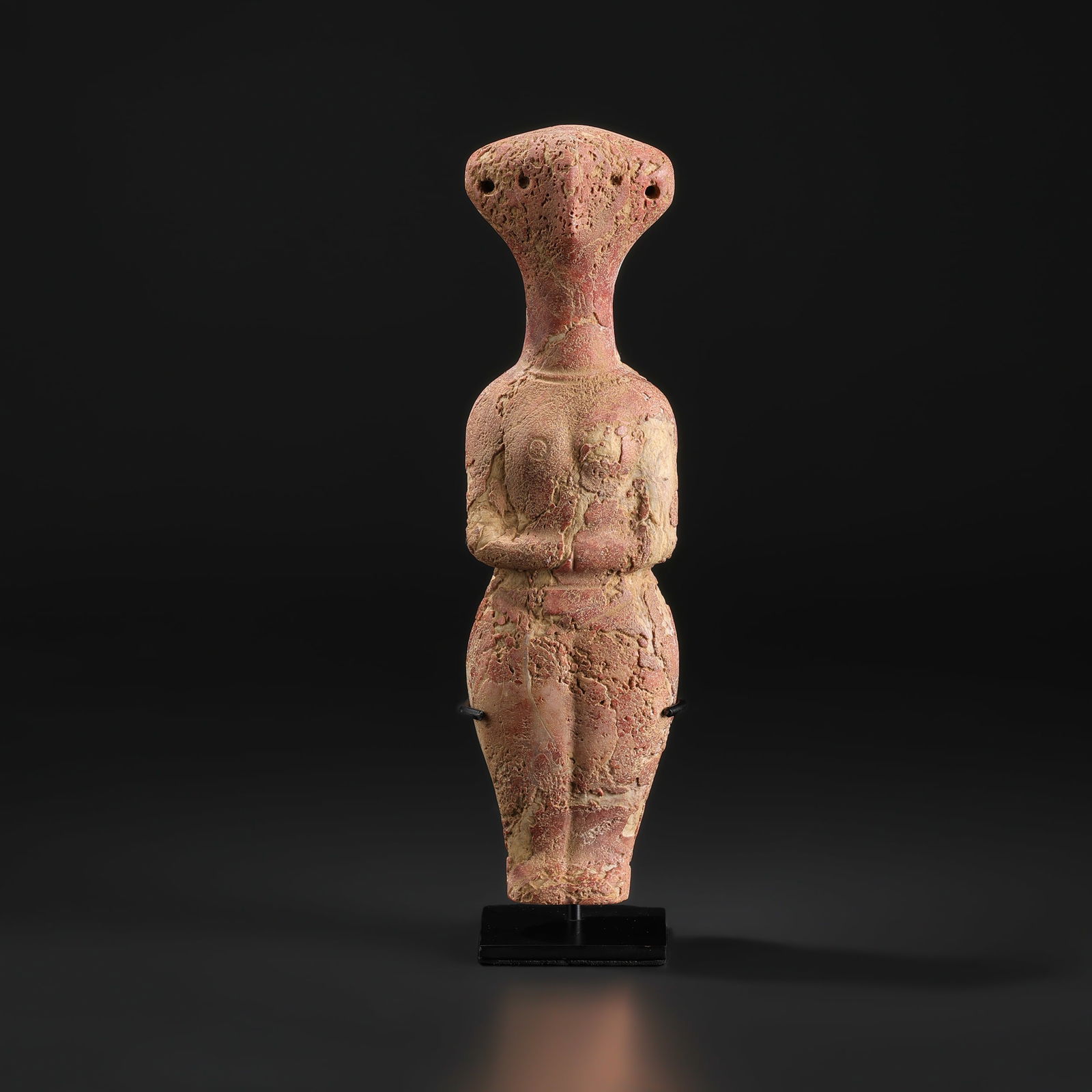 Antique Bactrian Stone Deity Woman Figure Statue (1 of 5)