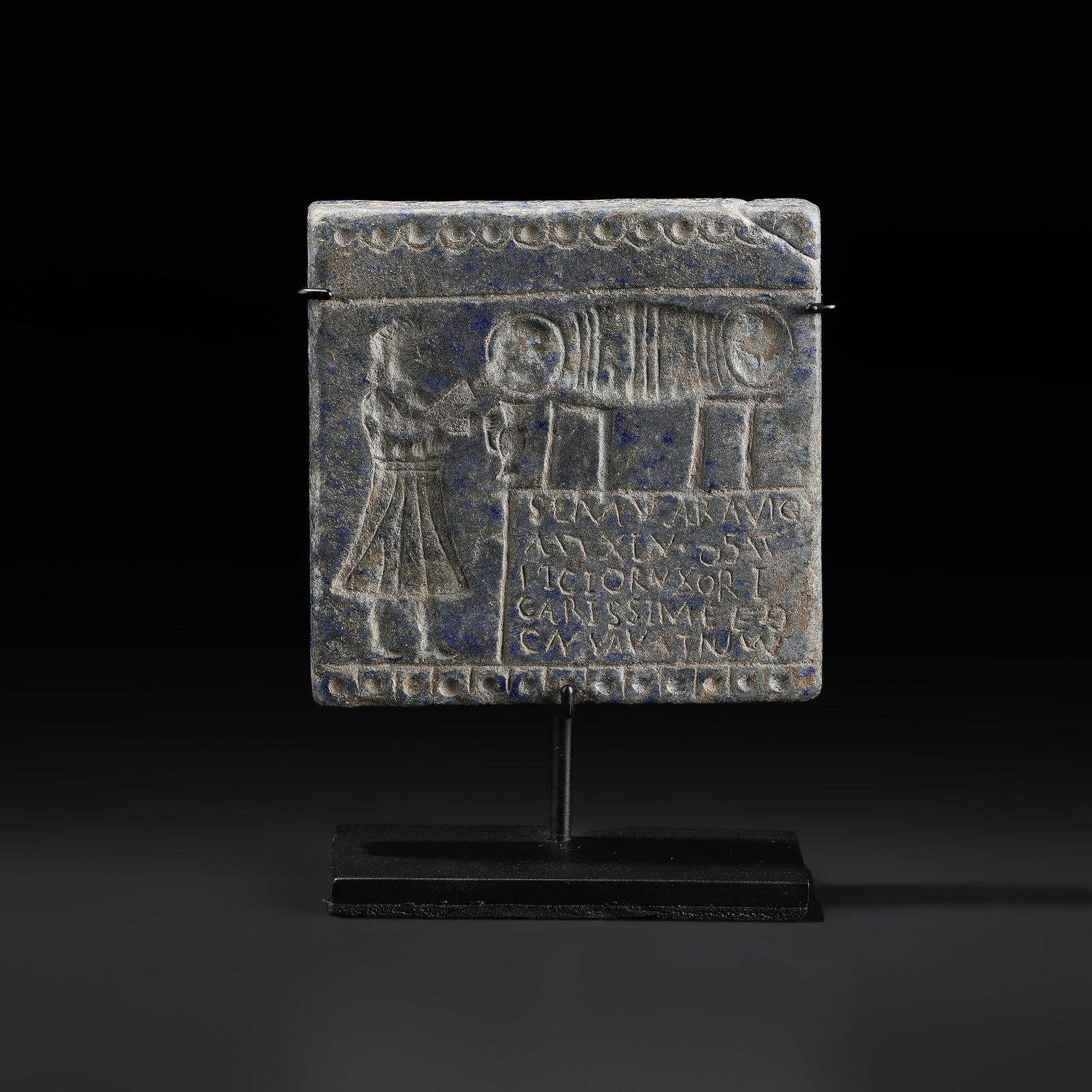 Antique Lapis Engraved Carved Tablet Plank From Ancient Historic Civilizations (1 of 4)