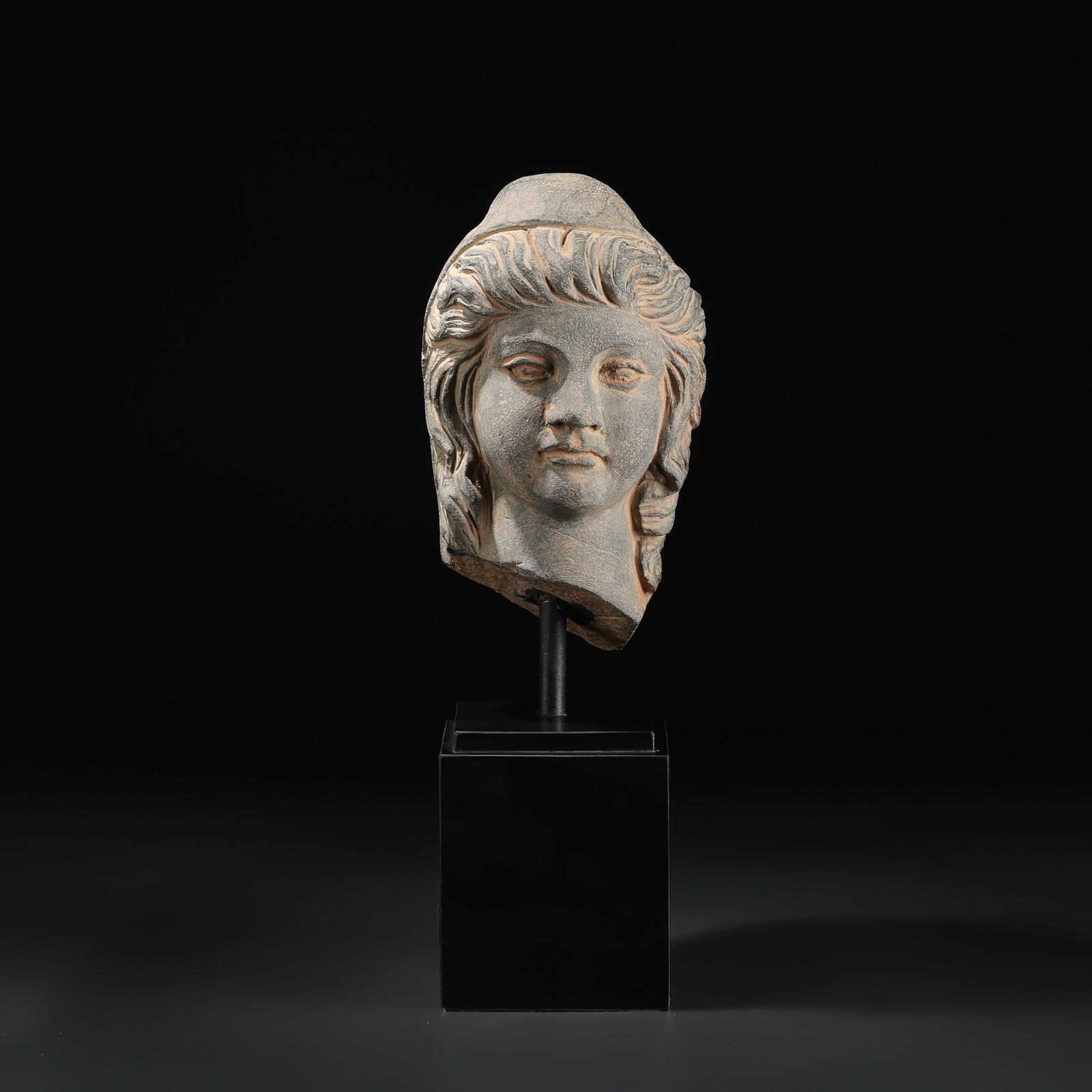 Antique Carved Stone Head Fragment (1 of 5)
