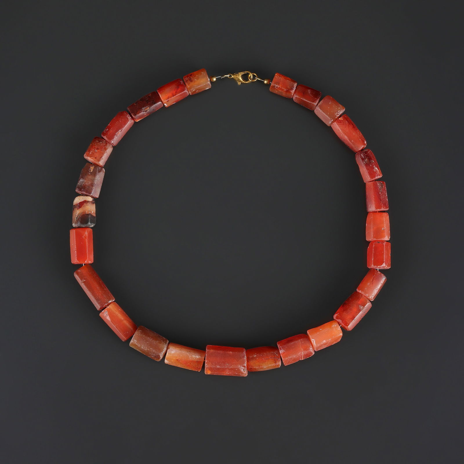 Old Ancient Tube Shaped Carnelian Beads Lot (1 of 4)