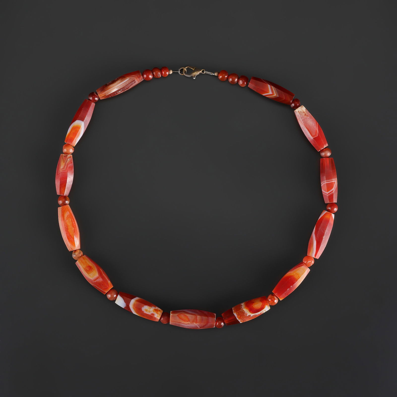 Antique Carnelian Agate Beaded Necklace (1 of 4)