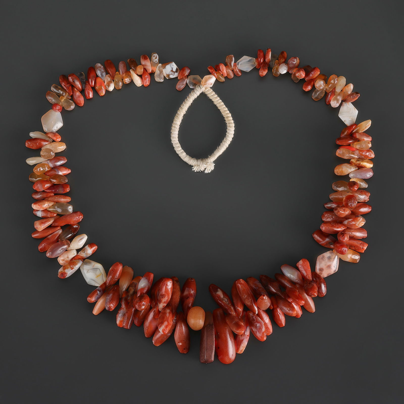 Old Ancient Mixed Jasper, Carnelian and Agate Beads Necklace (1 of 4)