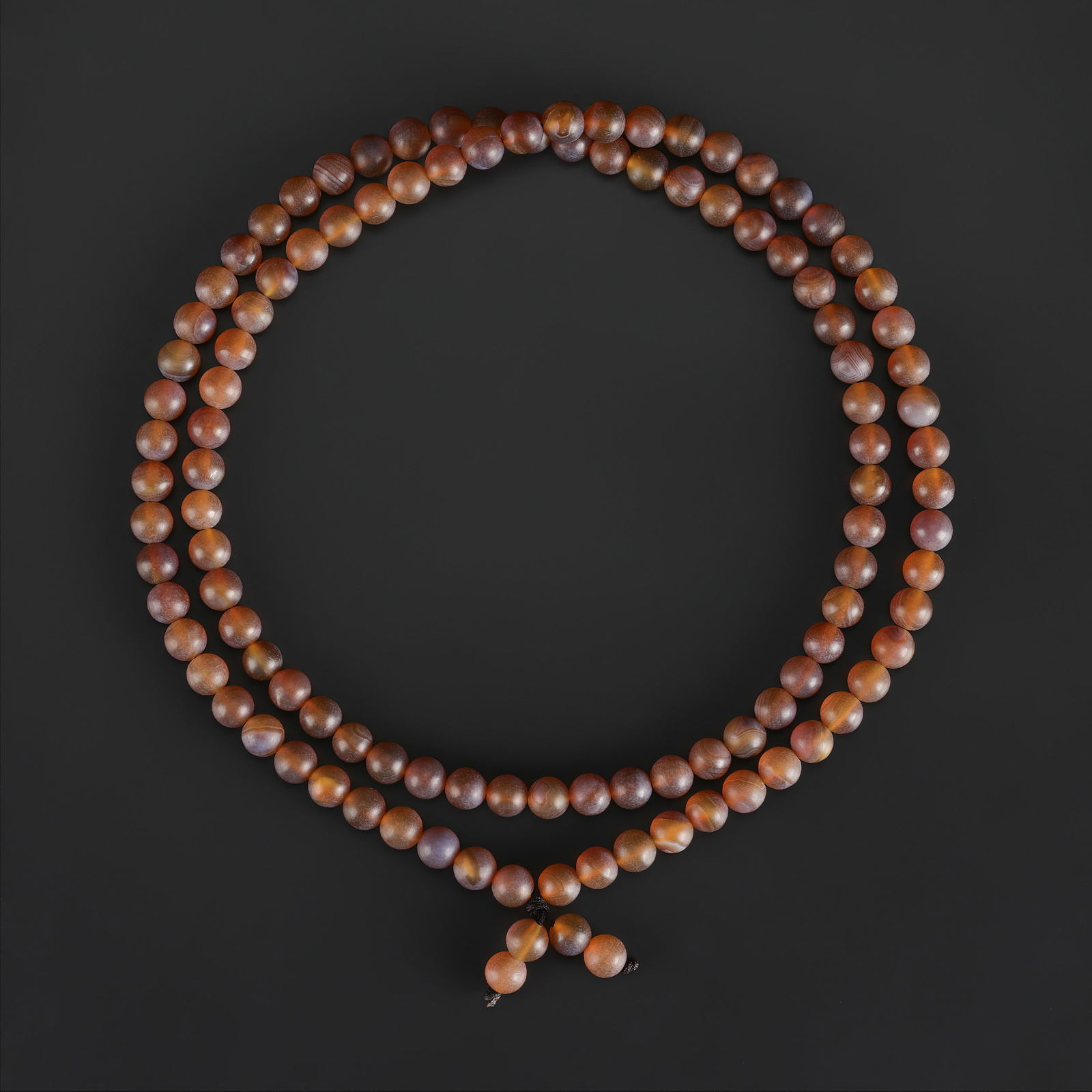 Ancient Brown Agate Prayer Buddhism Beads Necklace (1 of 4)