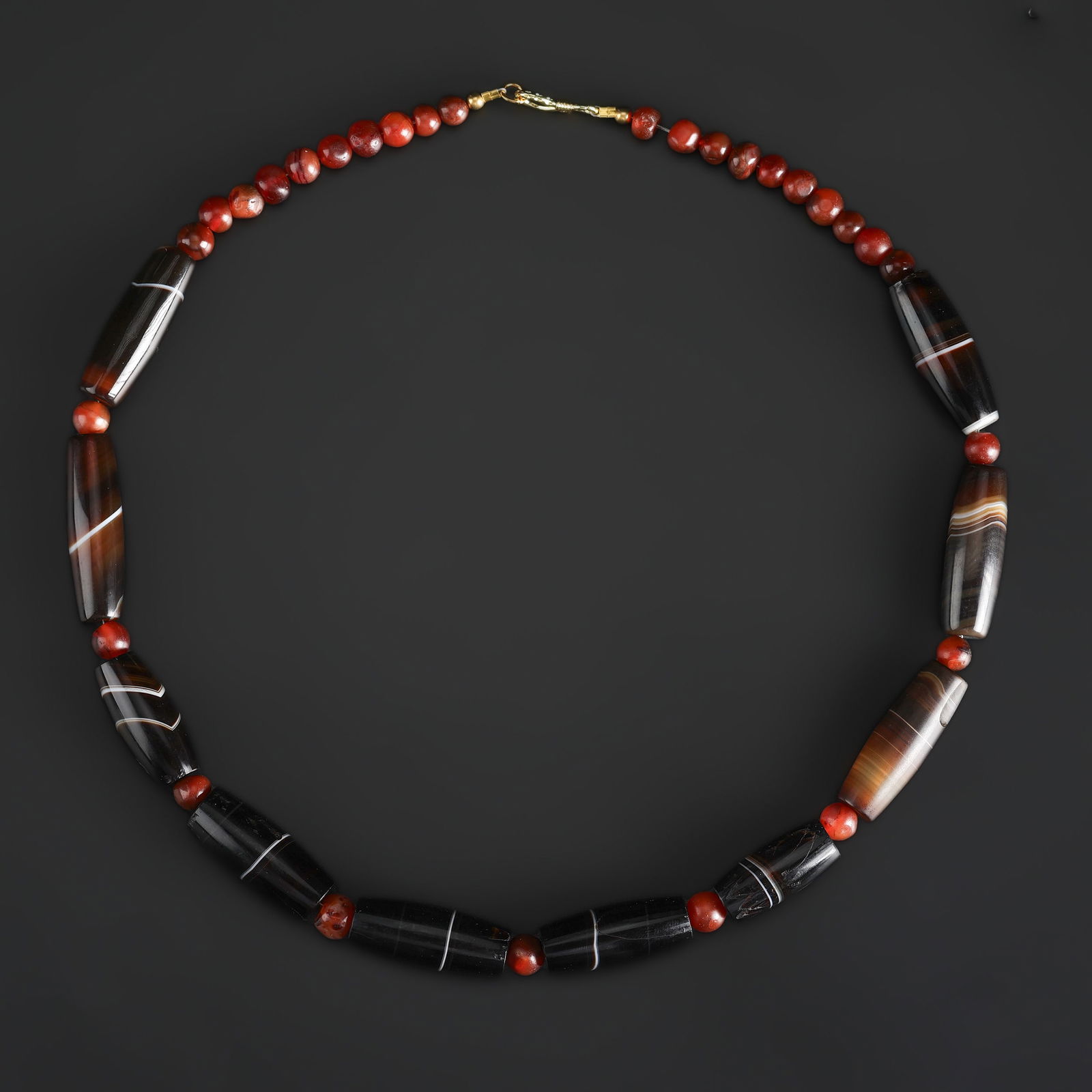 Antique Idar Oberstein Agate Beads Antique German Agate Stone Beads (1 of 4)