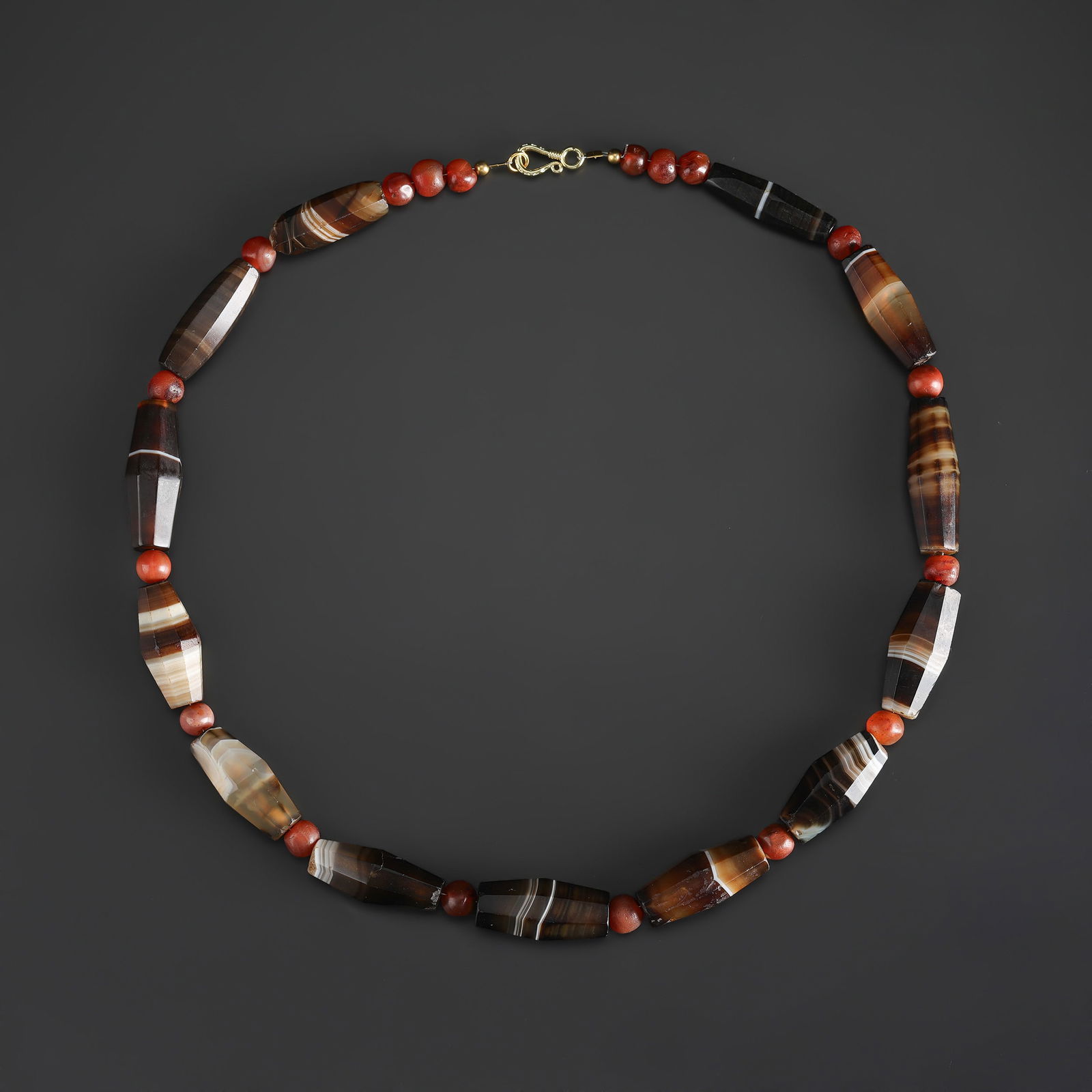 Antique Idar Oberstein Agate Beads Antique German Agate Stone Beads (1 of 4)