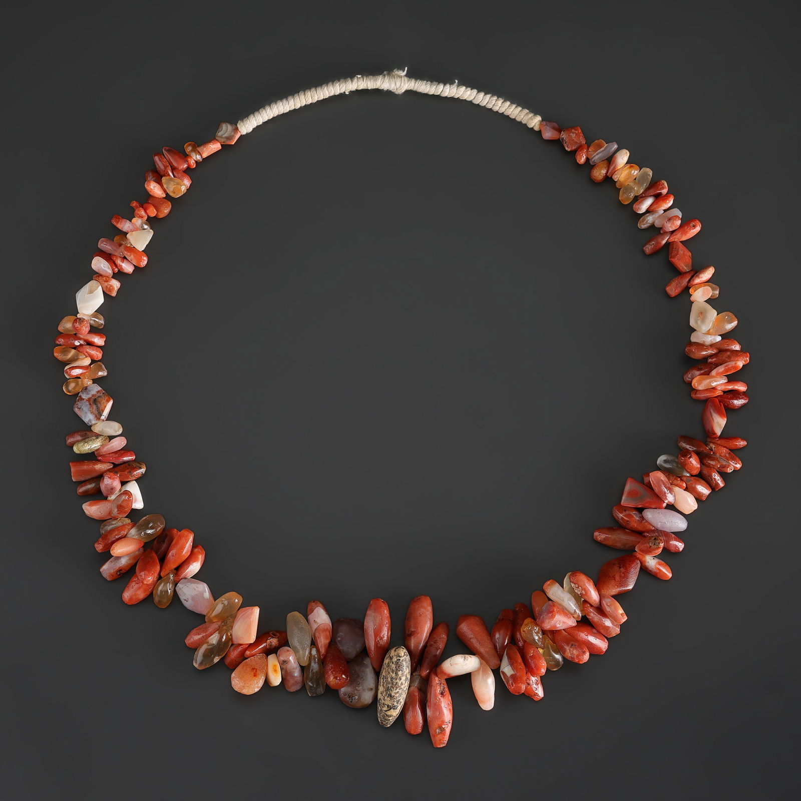 Old Ancient Mixed Jasper, Carnelian and Agate Beads Necklace (1 of 4)