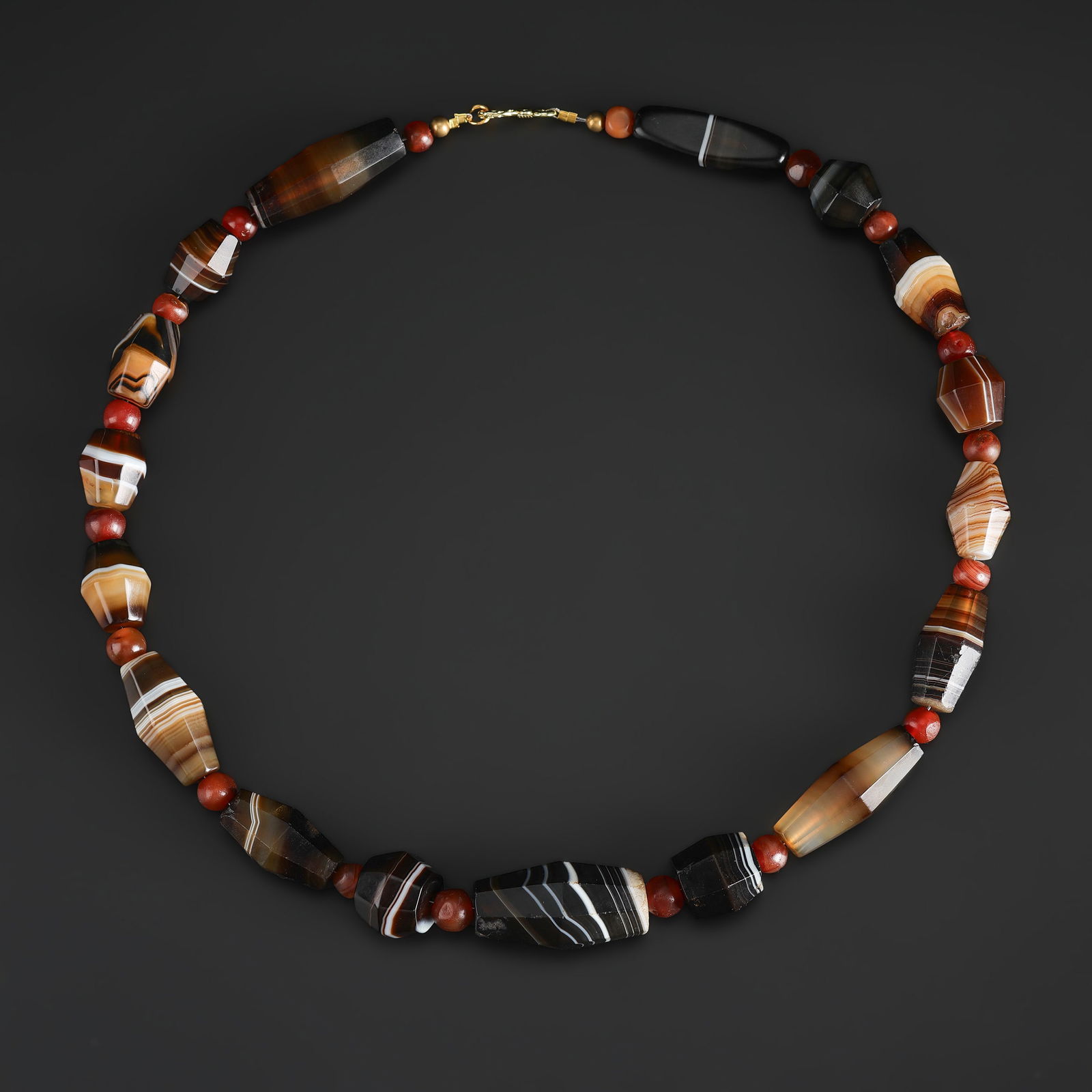 Antique Idar Oberstein Agate Beads Antique German Agate Stone Beads (1 of 4)