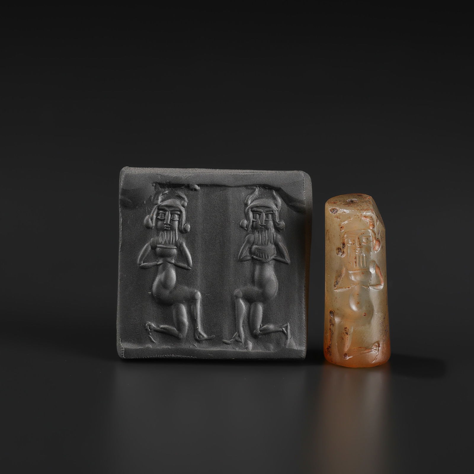 Old Ancient Banded Agate Cylinder Seal Bead (1 of 5)