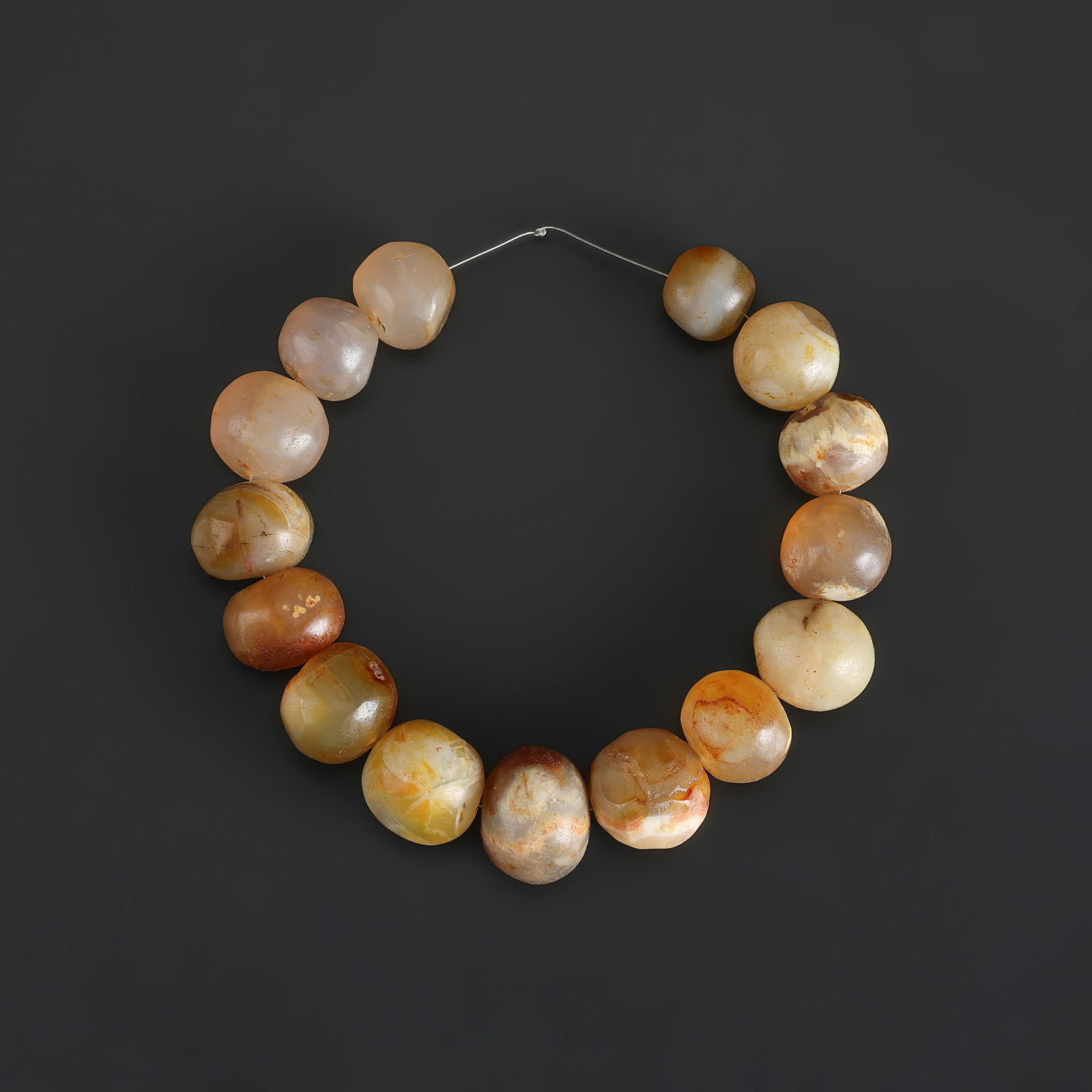 Old Antique Ancient Himalayan Indo Tibetan Sulumani Agate Beads: Old Antique Ancient Himalayan Indo Tibetan Sulumani Agate Beads Total Weight: 196gram