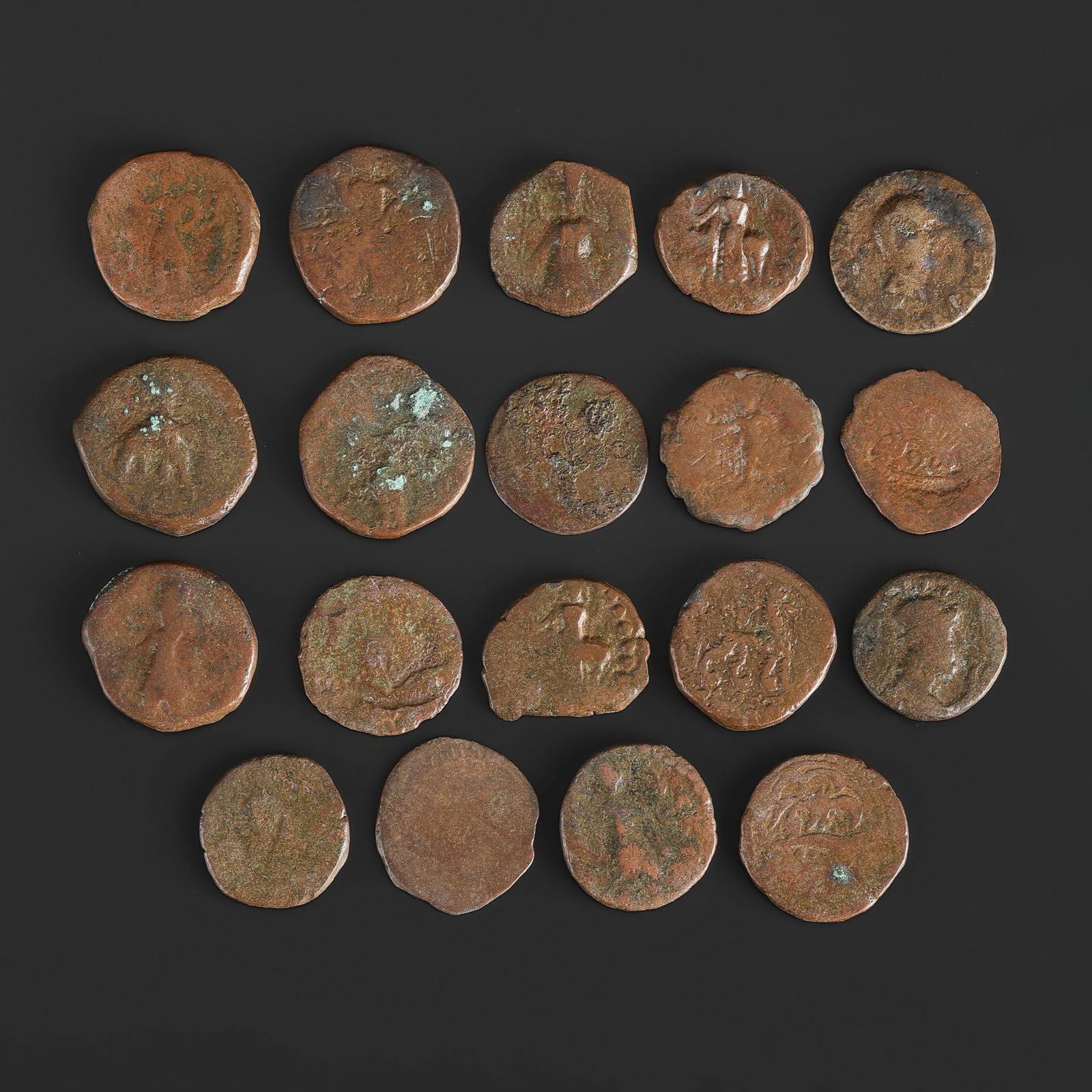 Collection of 19 Ancient Byzantine Empire Copper Coins (1 of 4)