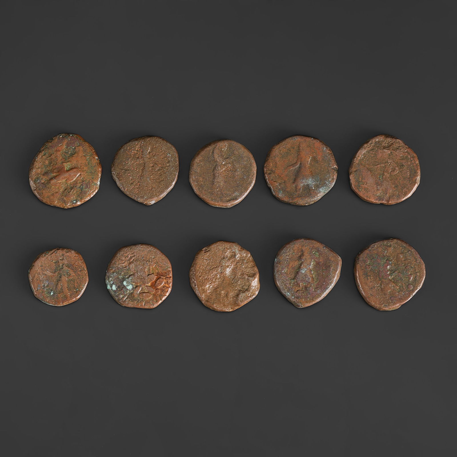 Collection of Ancient Kushan Empire Bronze Coins (1 of 4)