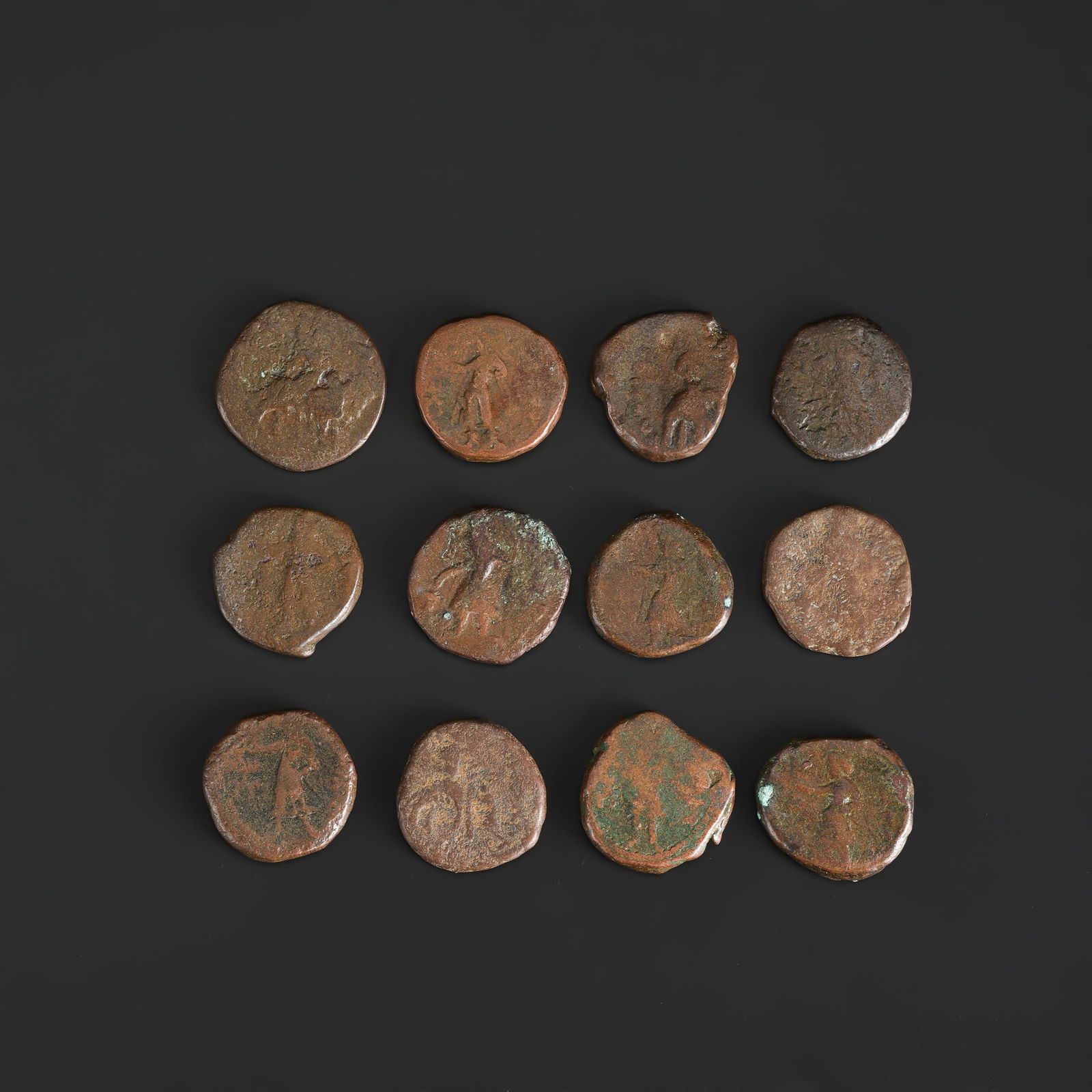 Ancient Indo Greek Bronze Coins (1 of 4)