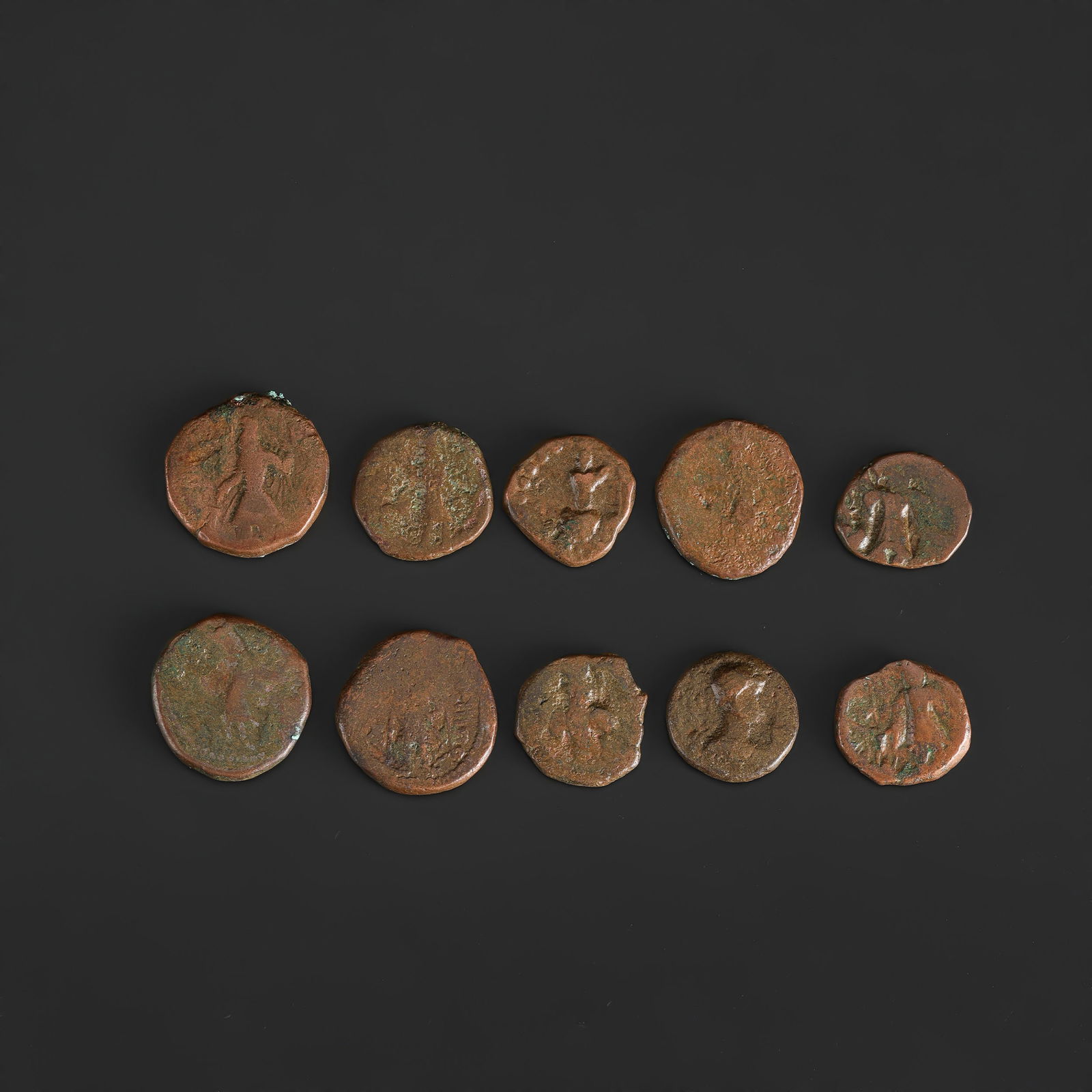Ancient Indo Greek Kushan Bronze Coins: Ancient Indo Greek Kushan Bronze Coins Total Weight: 101gram